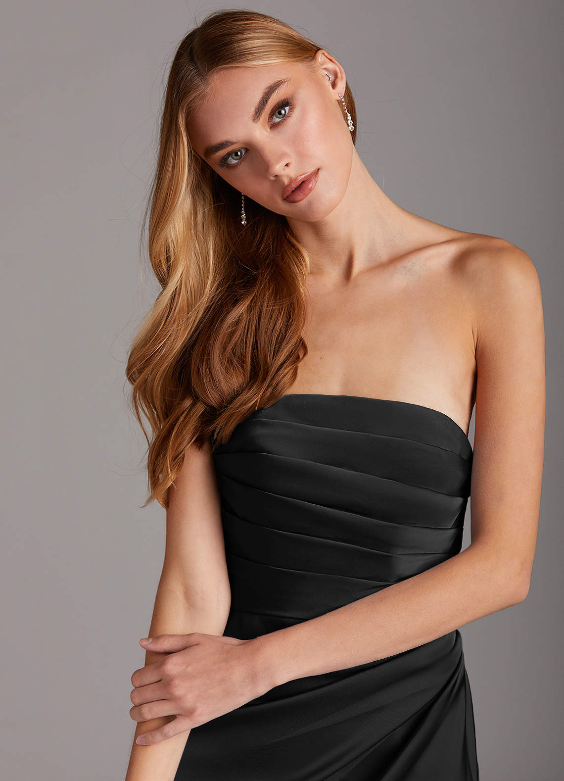 azazie lexie stretch satin dress Azazie Lexie