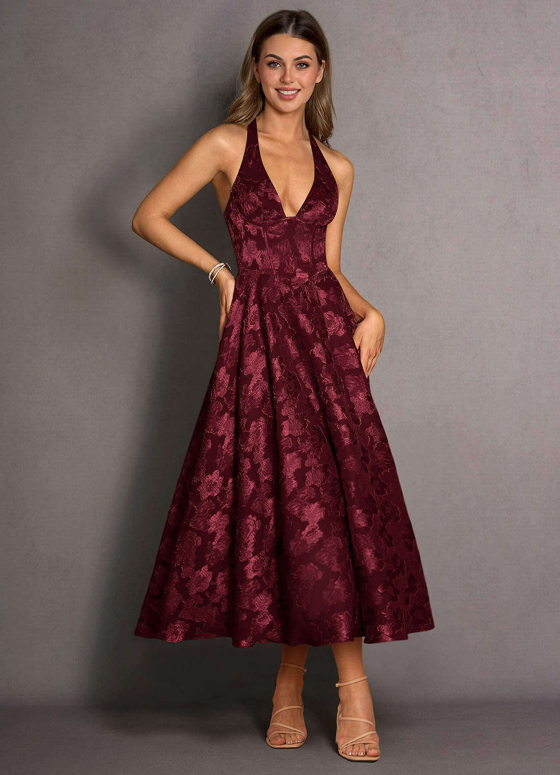 boho formal dress Chic A-line Spaghetti Straps Embroidery Long Prom Dress Beautiful Boho  Formal Gowns MLH0472 main image 0