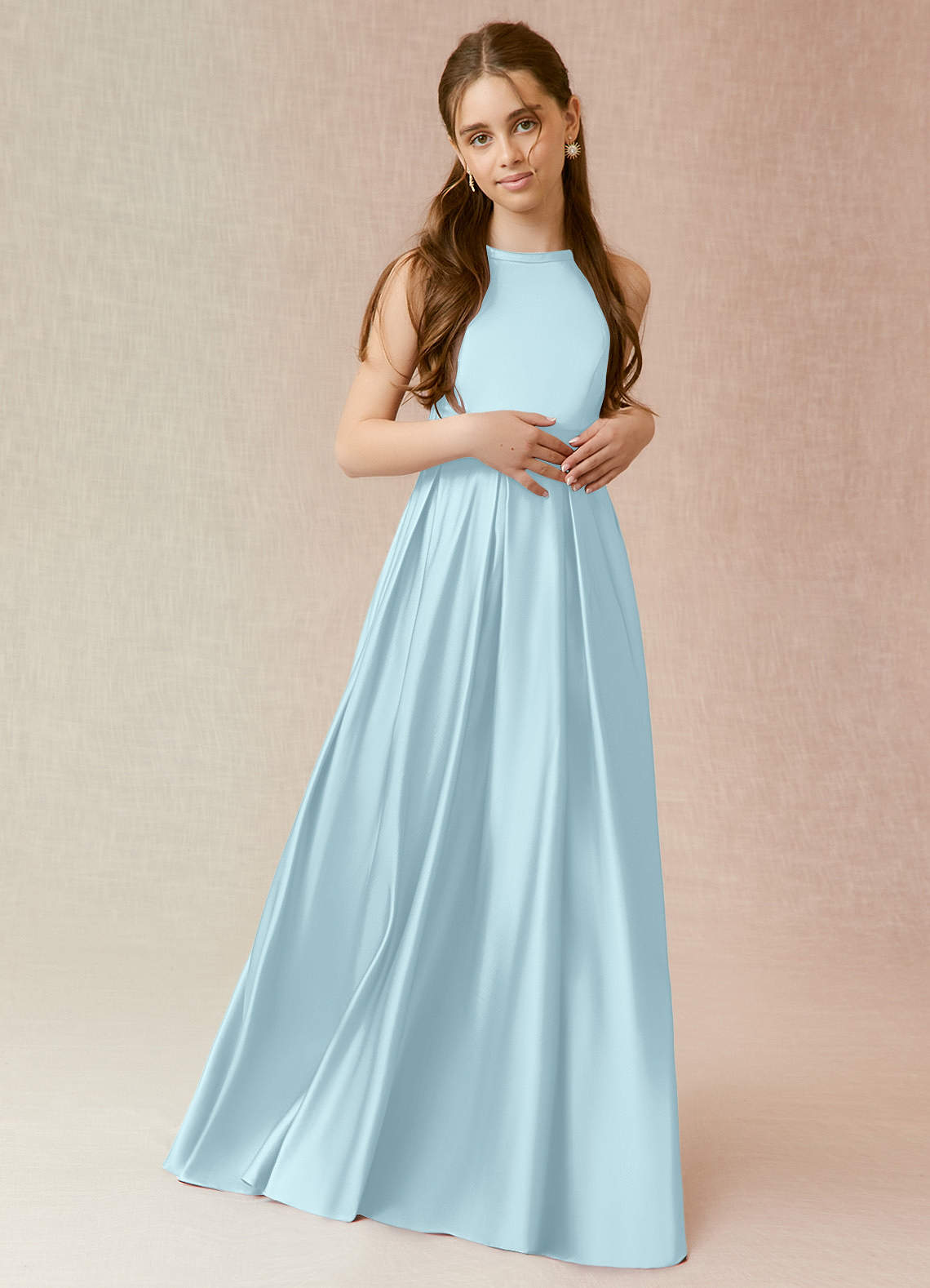 teal junior bridesmaid dresses Convertible Teal Jersey Cheap Flower Girl Dresses, Junior Bridesmaid  Dresses, FG034