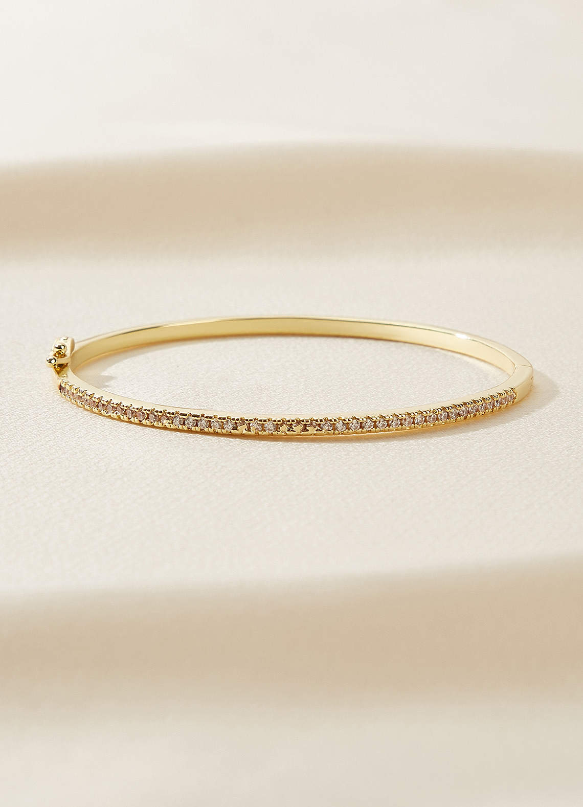 front Thin Rhinestone Bangle