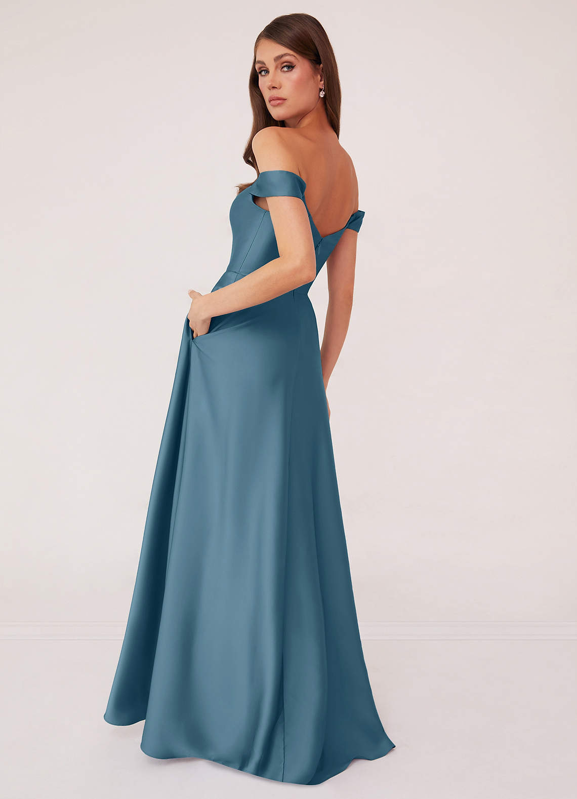barbie bridesmaid dresses Our Margot Cornflower Blue Wrap Bridesmaid Dress main image 1
