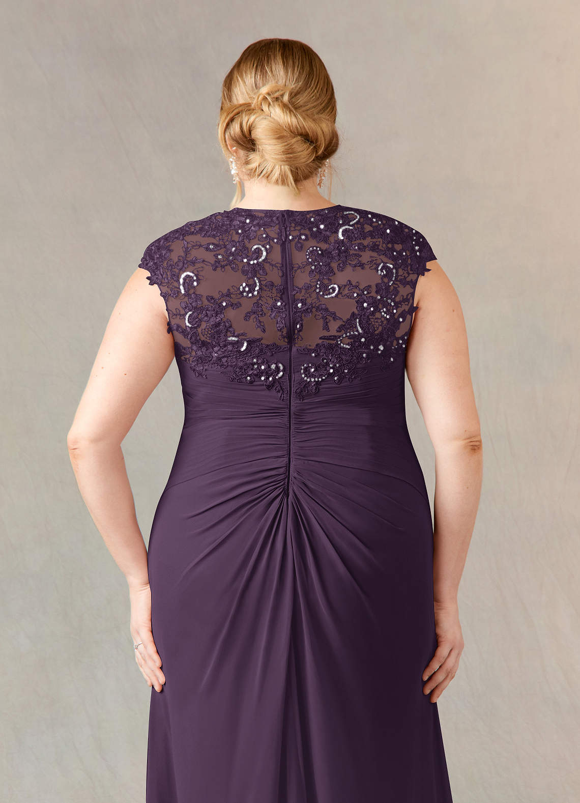 slim fit dress slacks Plus Size Sleeveless Floral Border Jacquard Midi Dress In Plum Multi-Plum  Multi / Plus Size / 24 main image 0