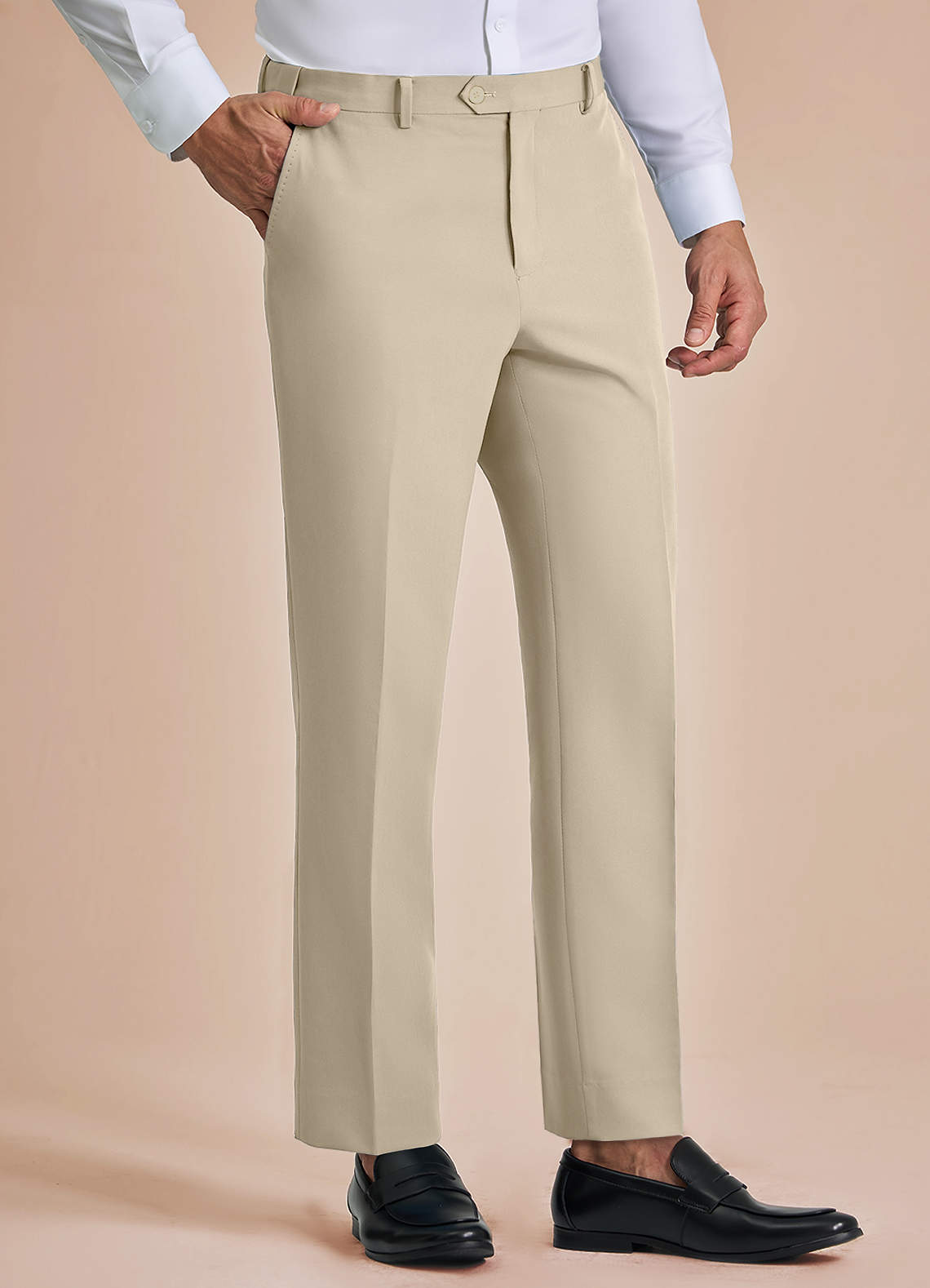 front James Tan Pantalones de vestir