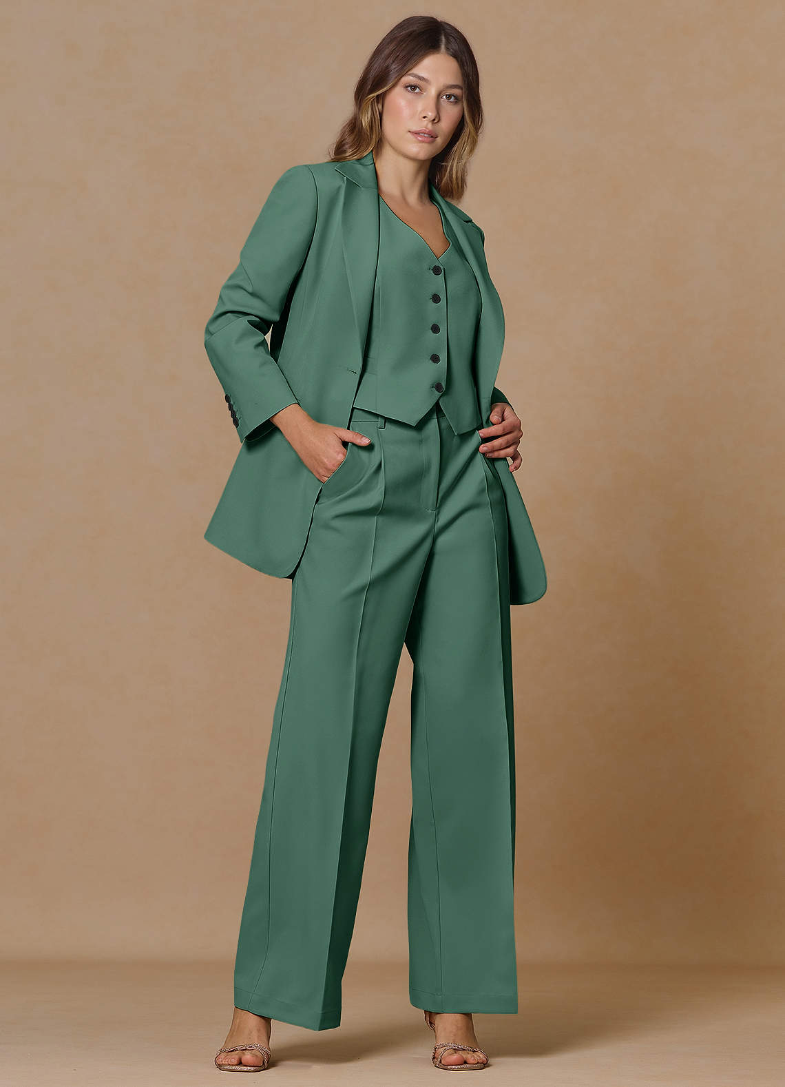 front Rowan Eukalyptus Raffineret vævet 2-delt dragt med høj ydeevne