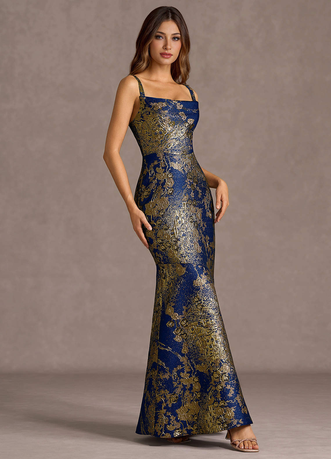 Azazie Trinity Navy Maxi Dress