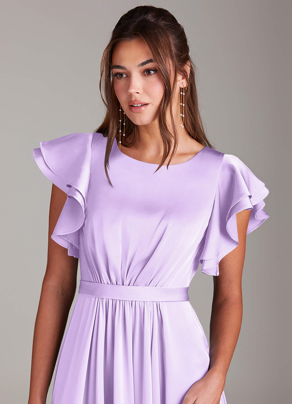 Azazie Daphne Lilac Modest Bridesmaid Dresses | Azazie