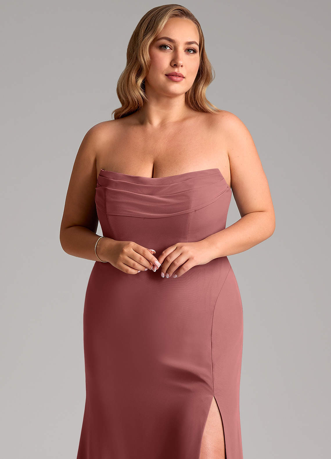 Azazie Saige Bridesmaid Dresses Amethyst A-Line Off the Shoulder Chiffon Convertible Dress image10