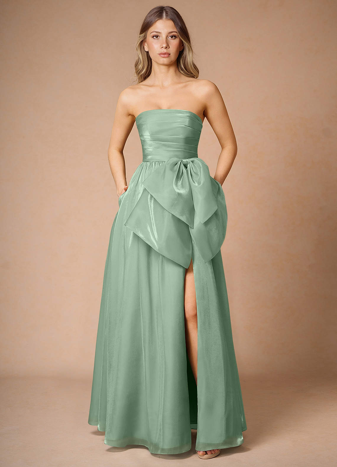 slim fit dress slacks Maddie Maxi Dress in Sage Green Satin