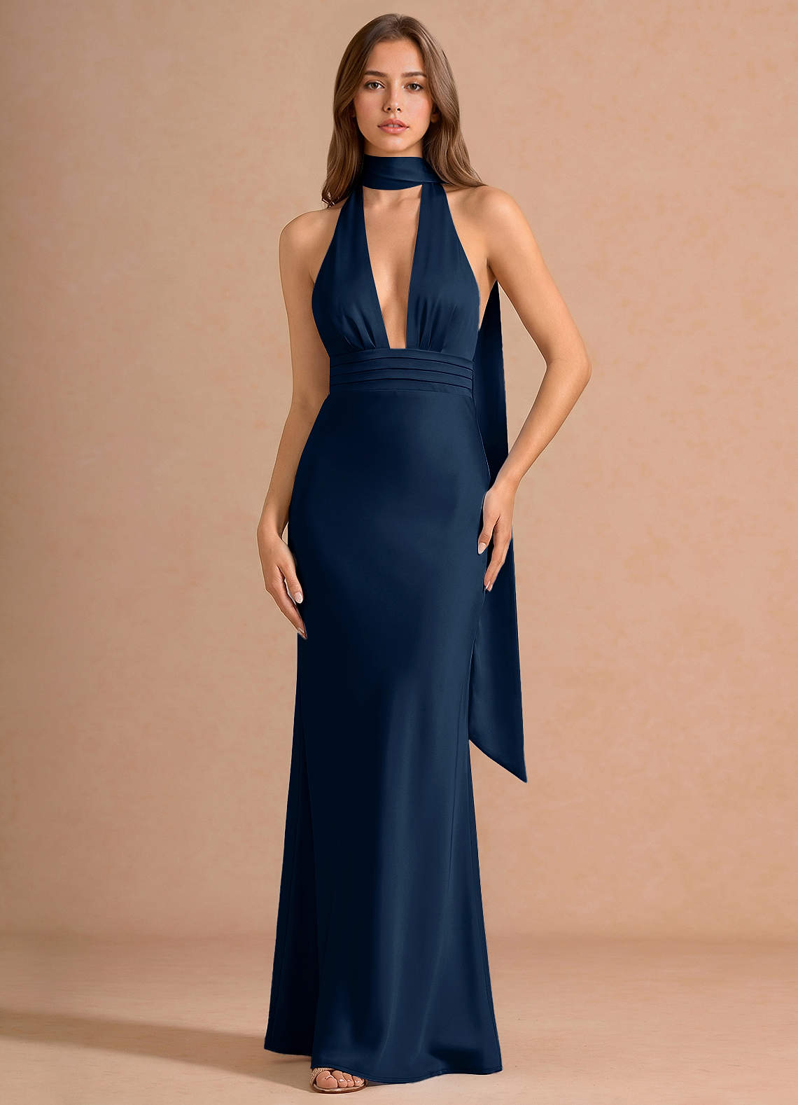 low cut navy dress Linnea Maxi or no bra Coat Size:39 R Evening gown Dusty Purple TOP 10 BEST Cocktail