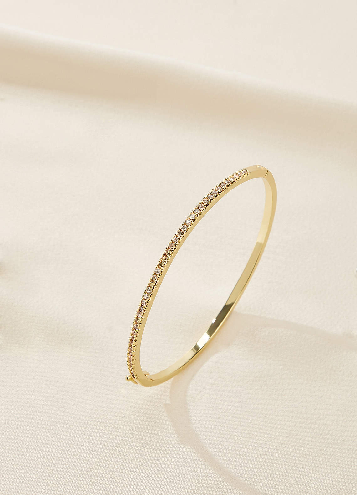 front Thin Rhinestone Bangle
