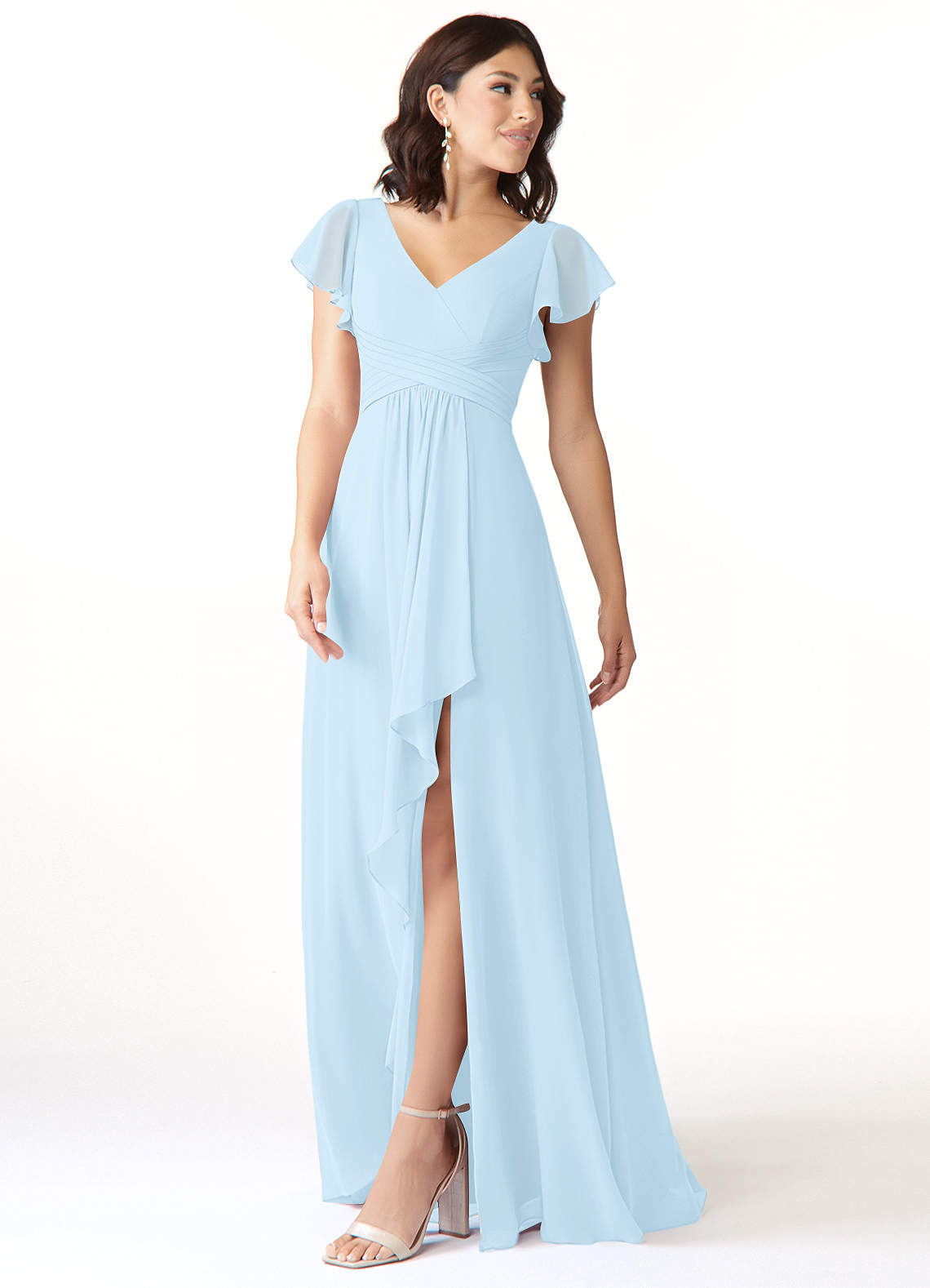 women's light blue bridesmaid dresses Elegant Off Shoulder A-line Light Blue Bridesmaid Dresses Online, BG39 –  DaintyBridal
