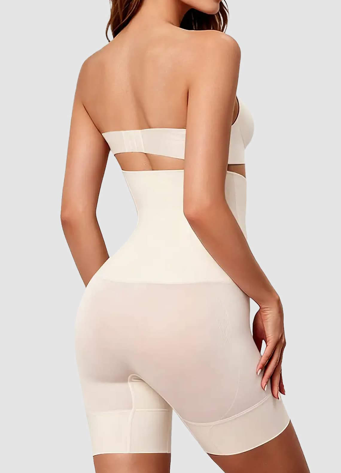 front Azazie High-Waisted Tummy Control Shapewear Shorts for Brides
