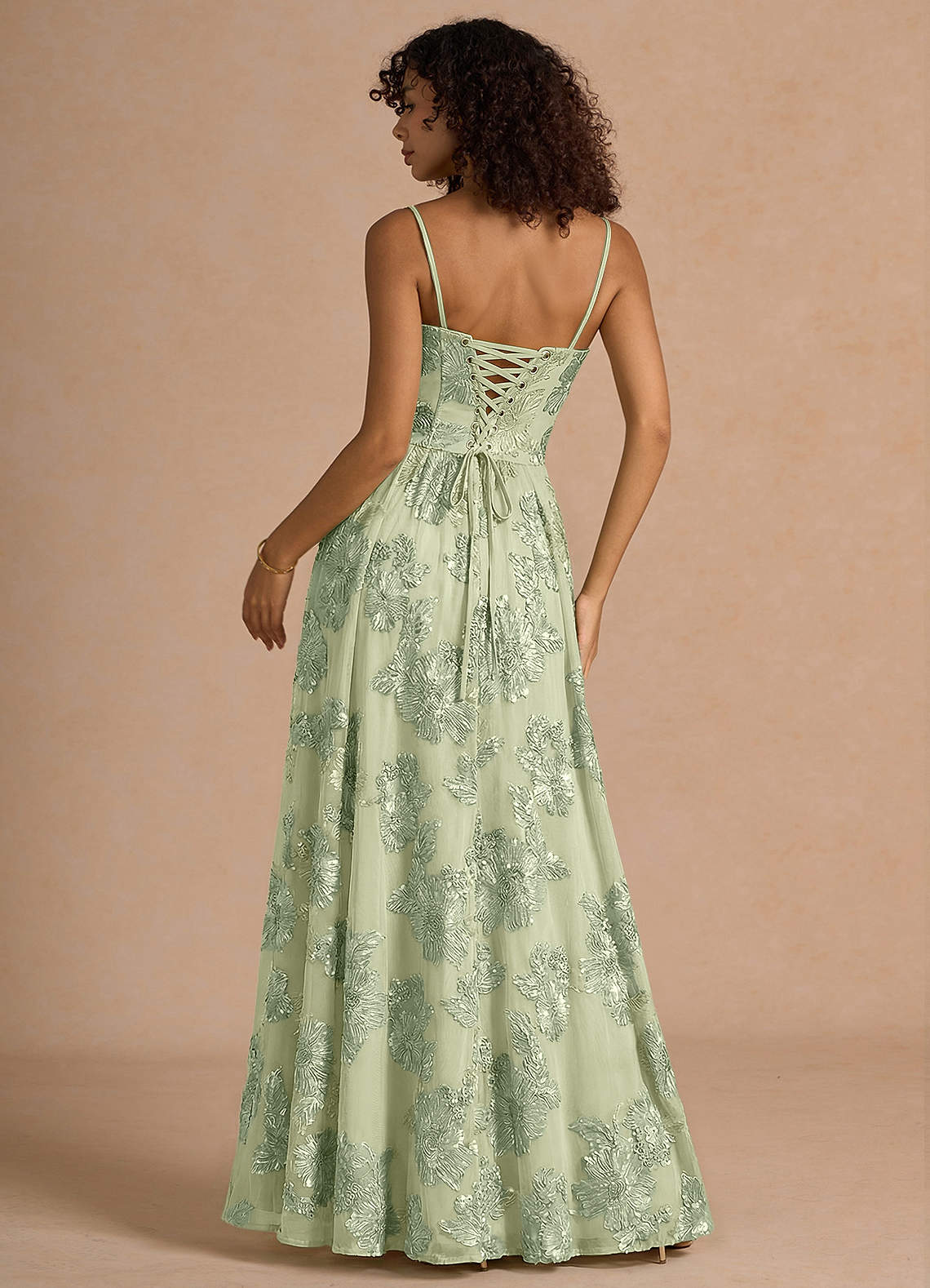 isaura maxi dress in green & silver Camila Coelho Maxi Green & Silver - Isaura by Camila Coelho