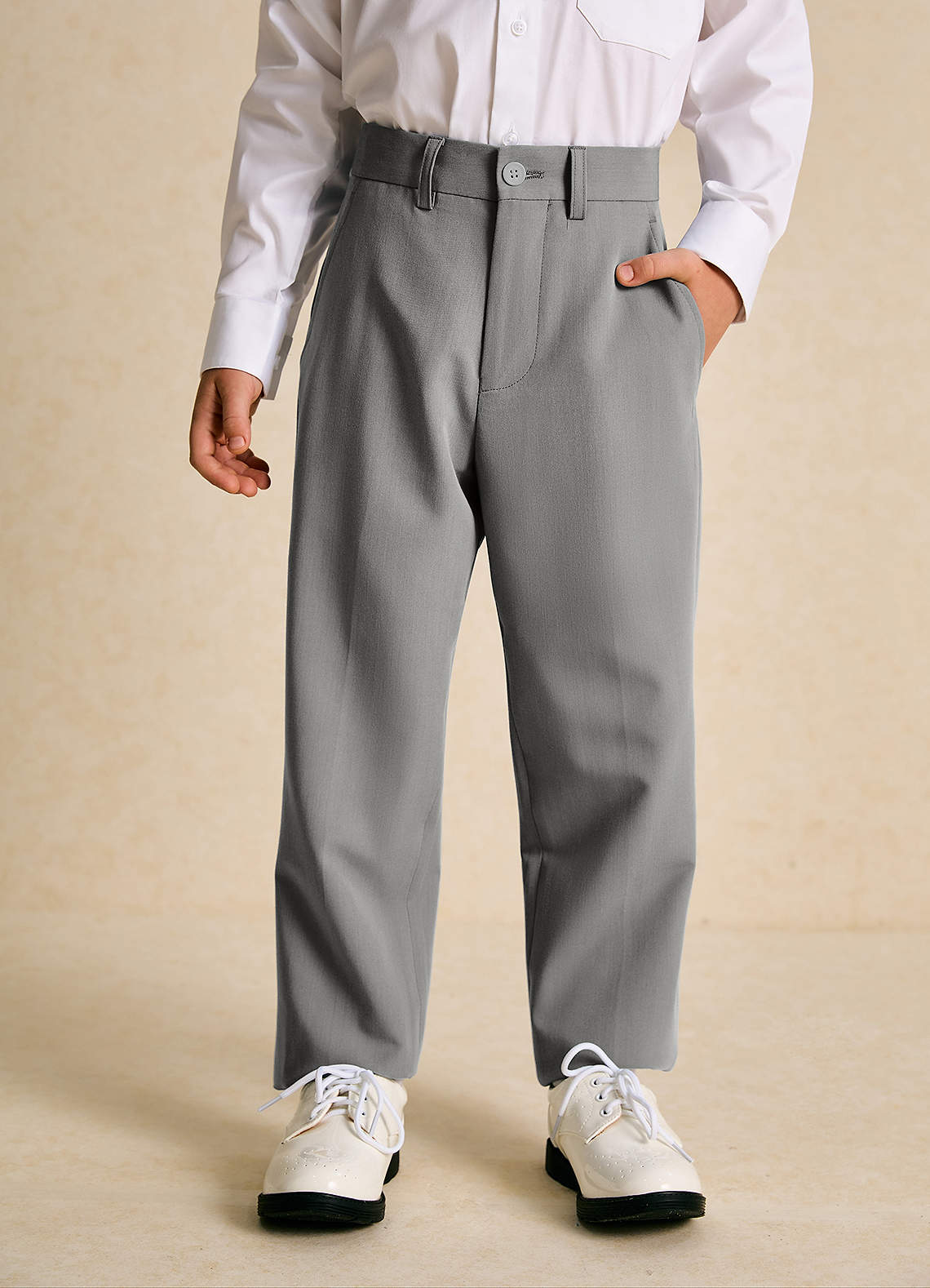 front Oliver Boys Grey 5-Piece Suit