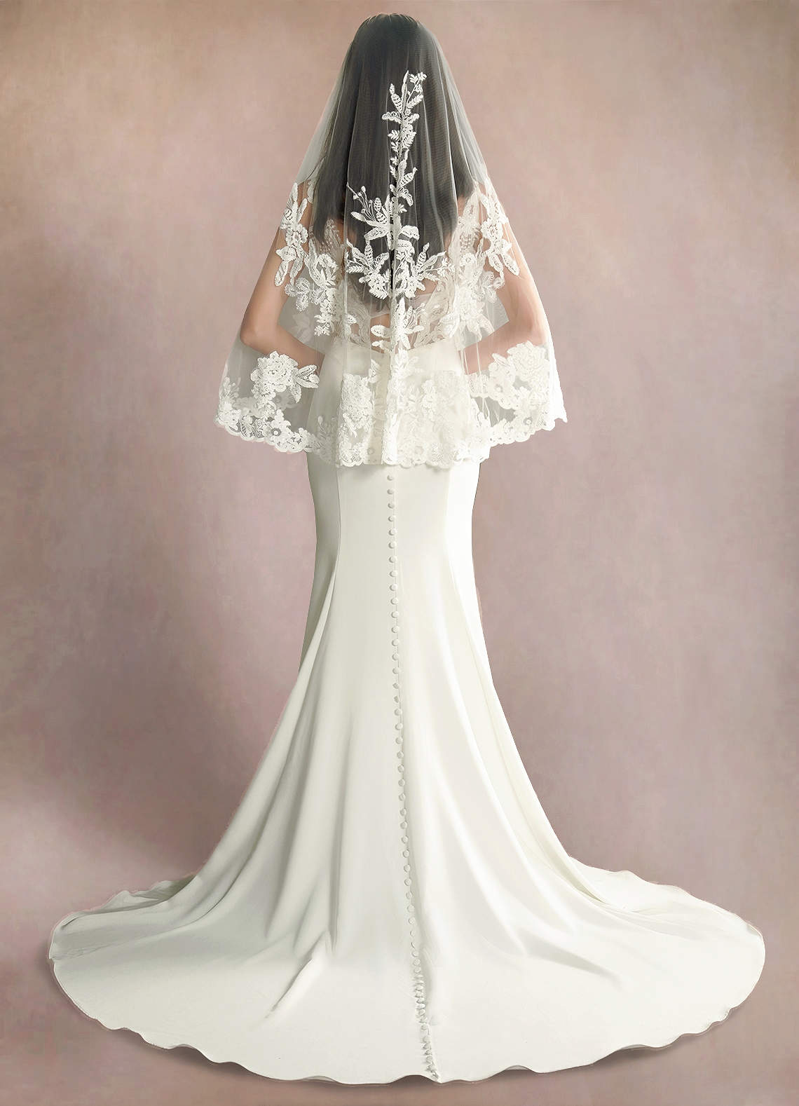 front Charity Lace Hip Veil