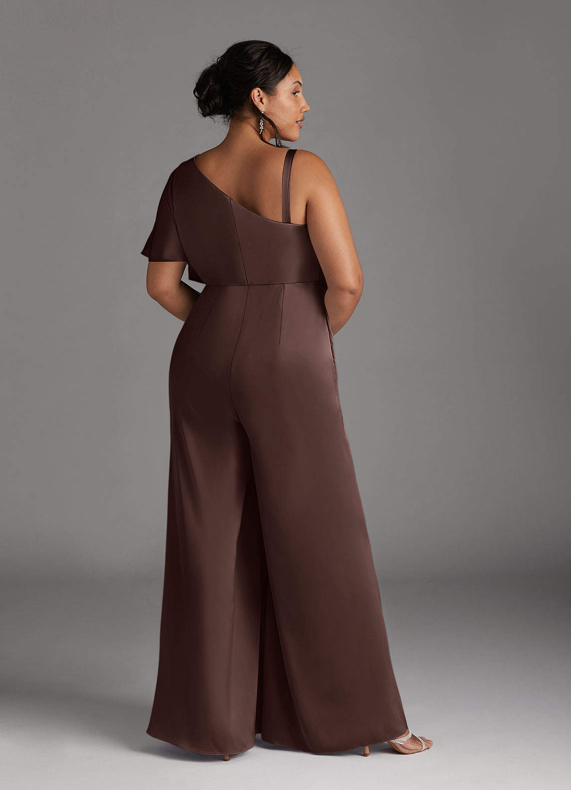 Azazie Hagretta vestidos de madre de la novia Vestido de Ganache de Satén Elástico de Mono/Traje de pantalón image19