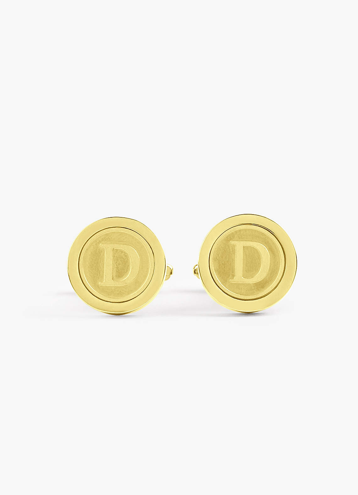 front Customizable Single Initial Cuff Links
