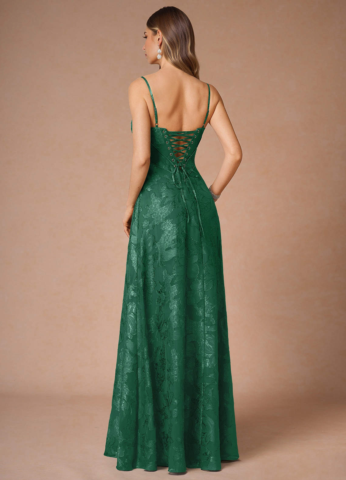 Thalyn Dark Green Long Prom Dress image1