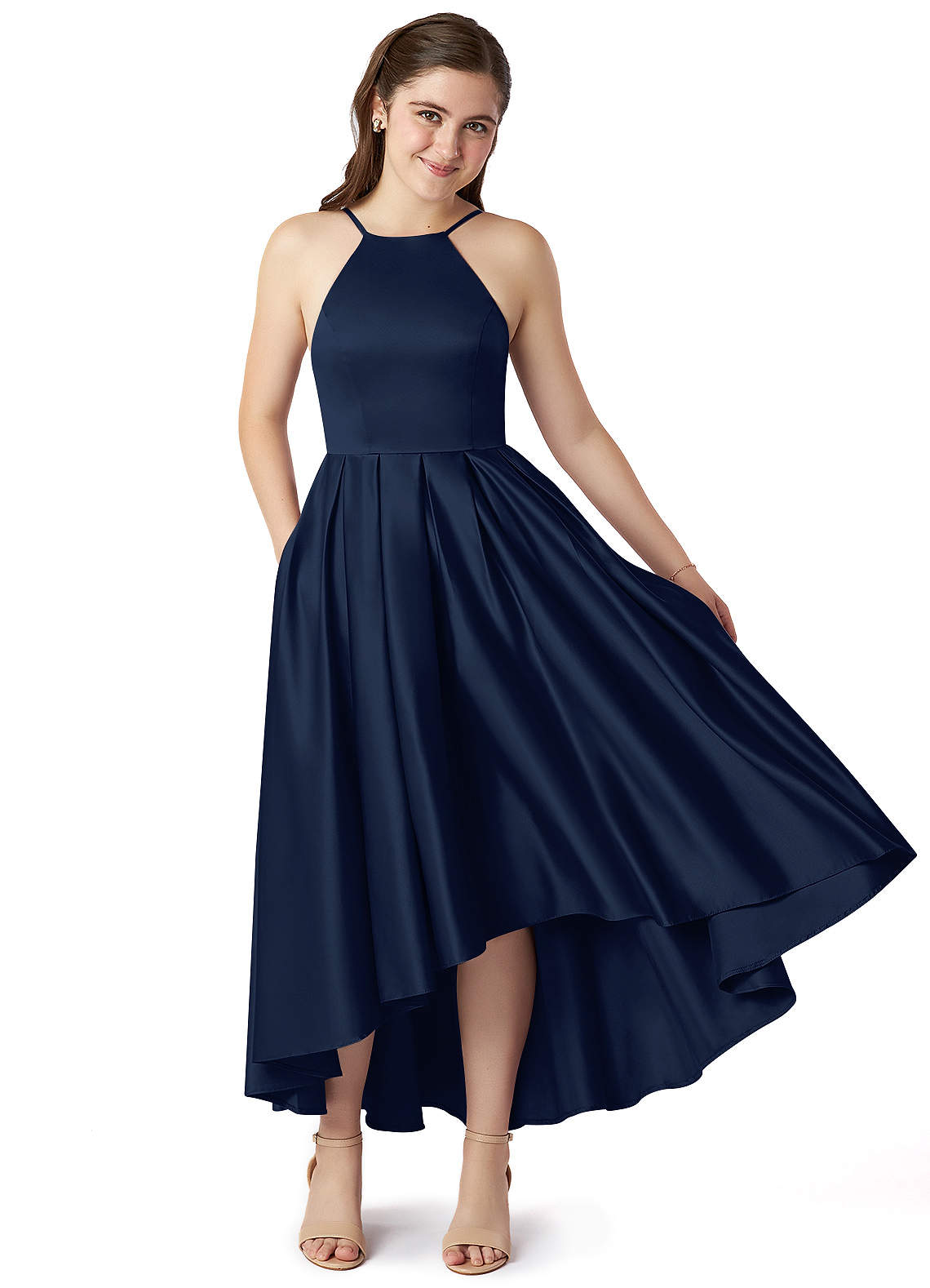 Navy blue hotsell junior bridesmaid dress