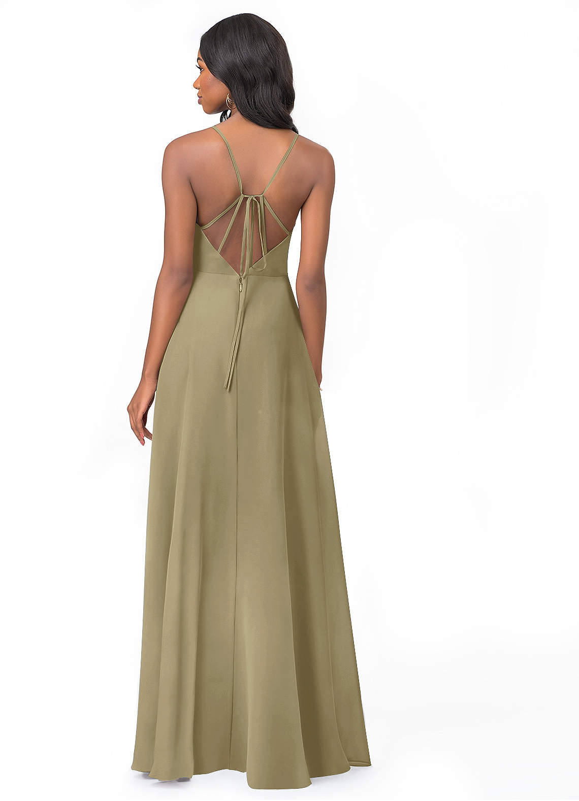 Azazie Everleigh Moss Green Chiffon Bridesmaid Dresses | Azazie