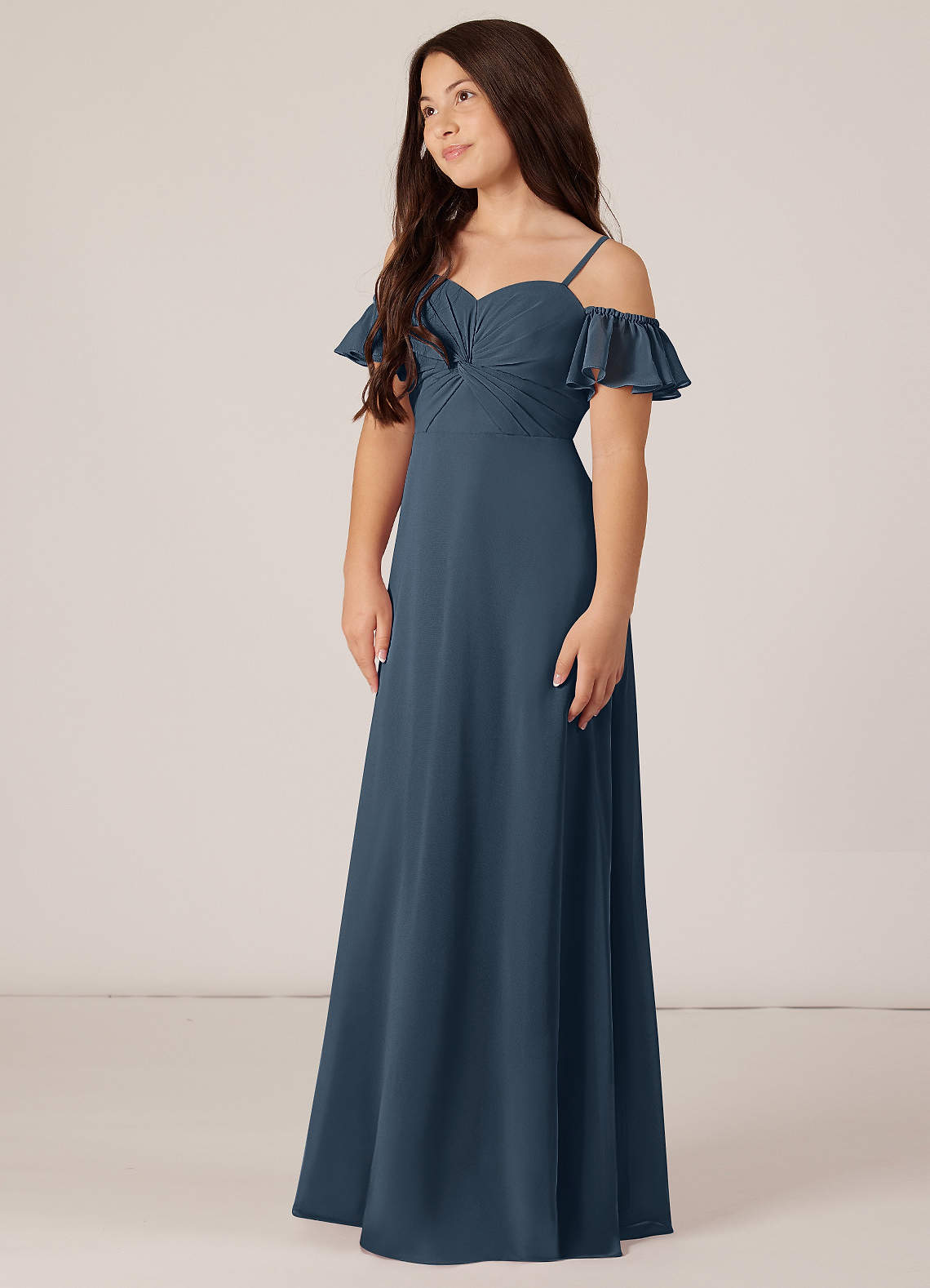 Azazie Juna Junior Bridesmaid Dress in Neptune Azazie AU