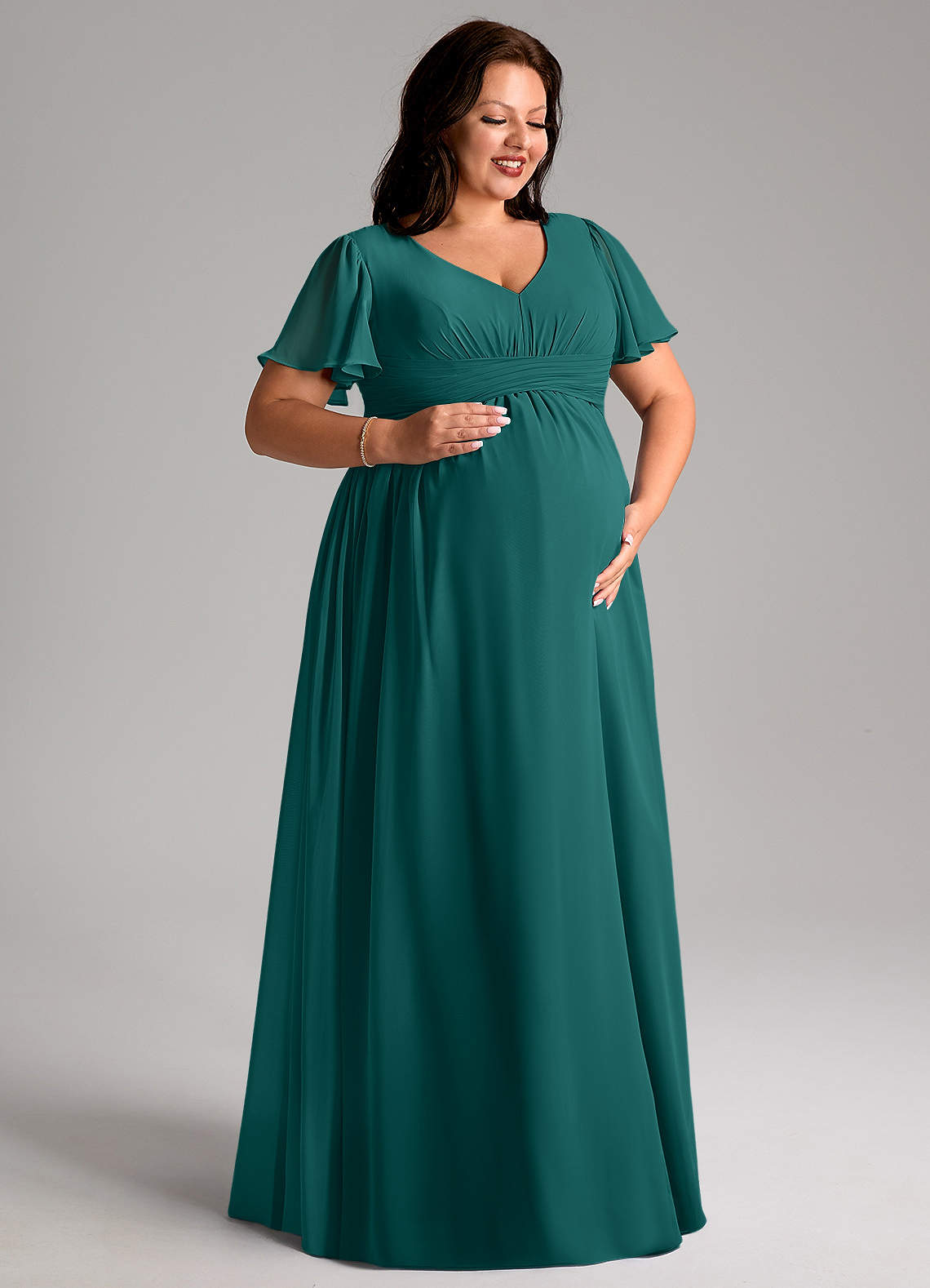 Azazie Verna Peacock Maternity Bridesmaid Dresses | Azazie Azazie Verna Peacock Maternity Bridesmaid Dresses | Azazie