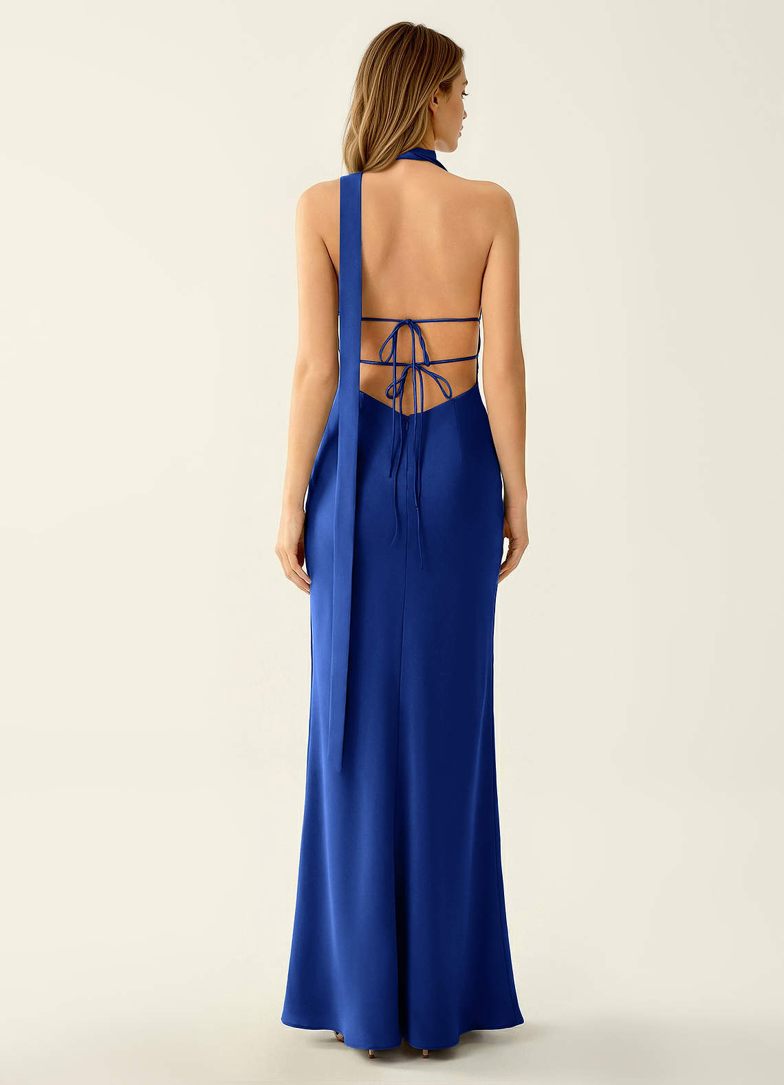 royal blue backless dress Wrenllien Deep V-Neck Satin Maxi Torn silk in vintage monthly_bestseller Royal Blue Prom Dresses Talla:M/L
