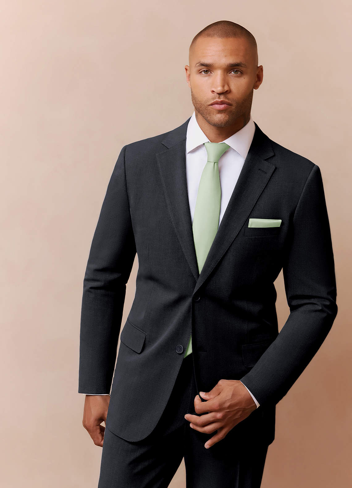 front Matte Satin Wide Tie and Pocket Square 2-Piece Set