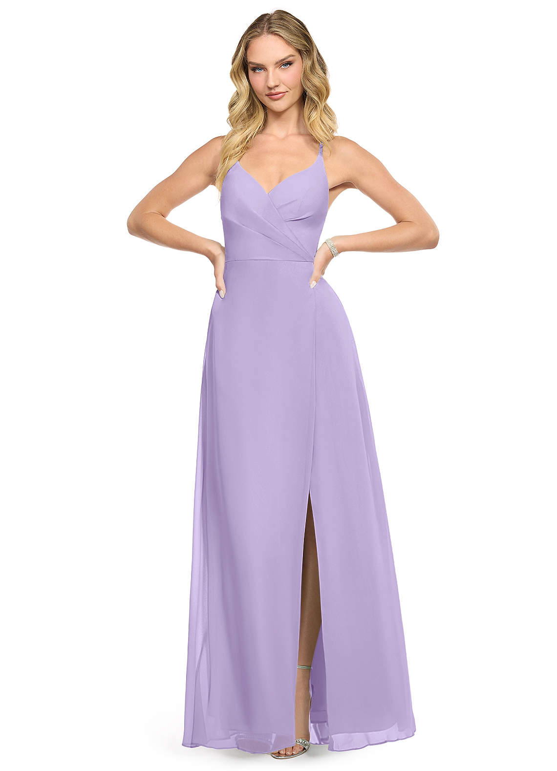 Azazie Davis Lilac Chiffon Bridesmaid Dresses | Azazie