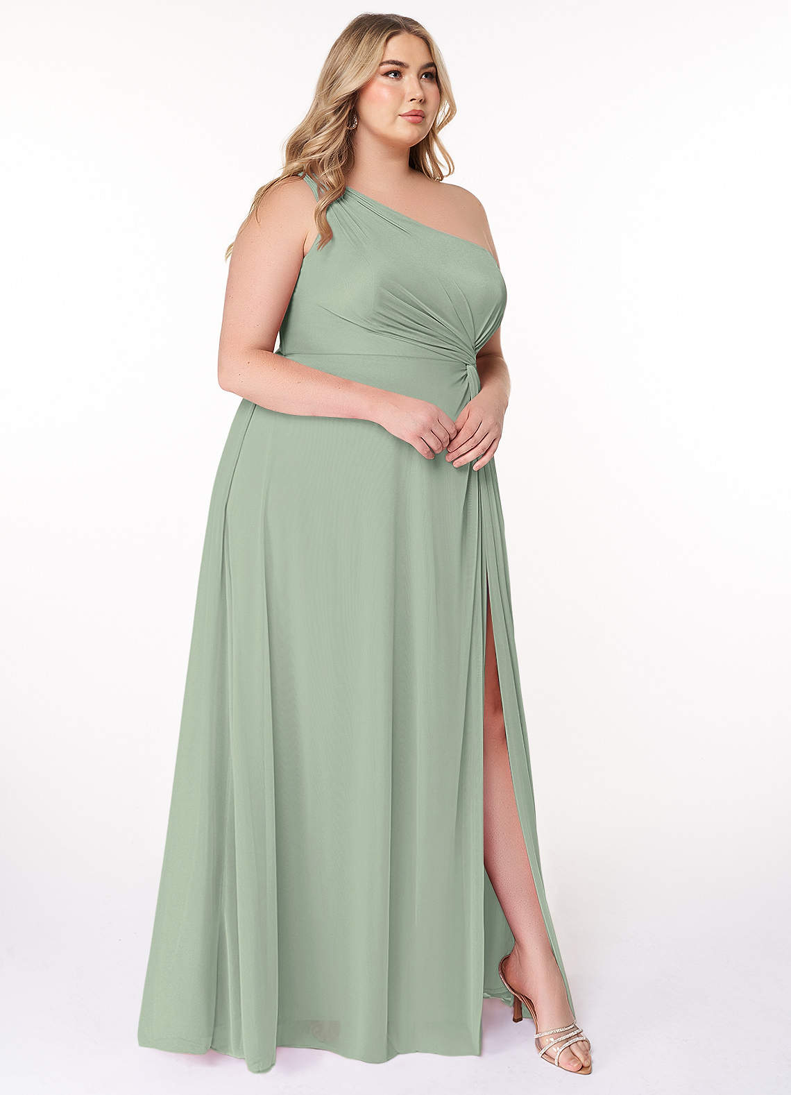 dusty green infinity dress Leely Women Dusty Sage Bridesmaid Dress Strapless Pleated A Line Satin Long  Wedding Guest Dress – leelyuk main image 1