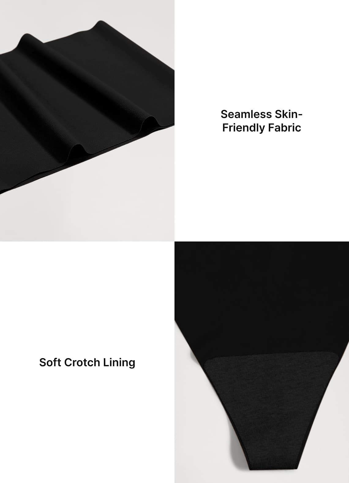 front High Waist Seamless Thongs （3pics）