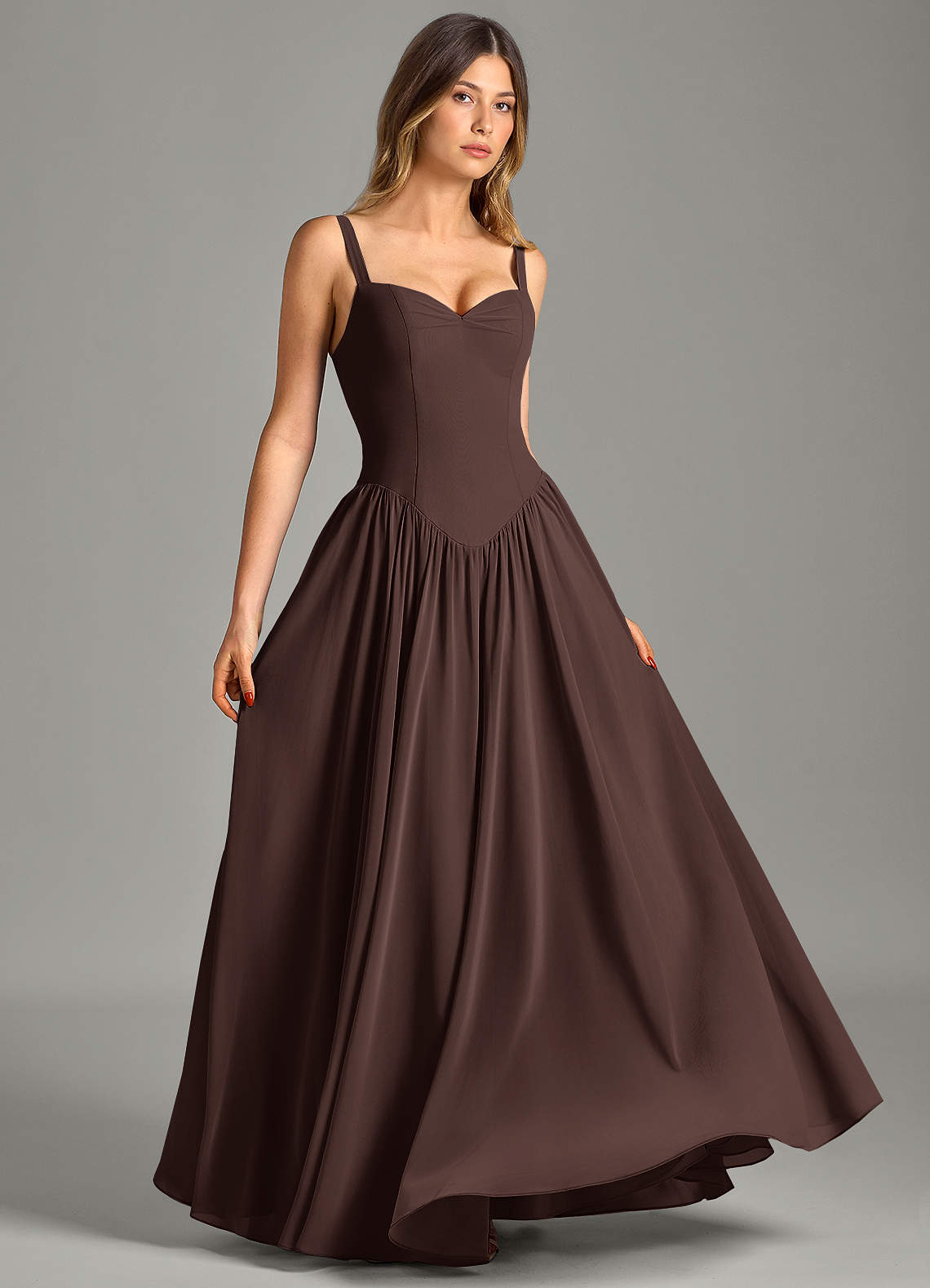 Azazie Evadina Ganache Chiffon Bridesmaid Dresses | Azazie