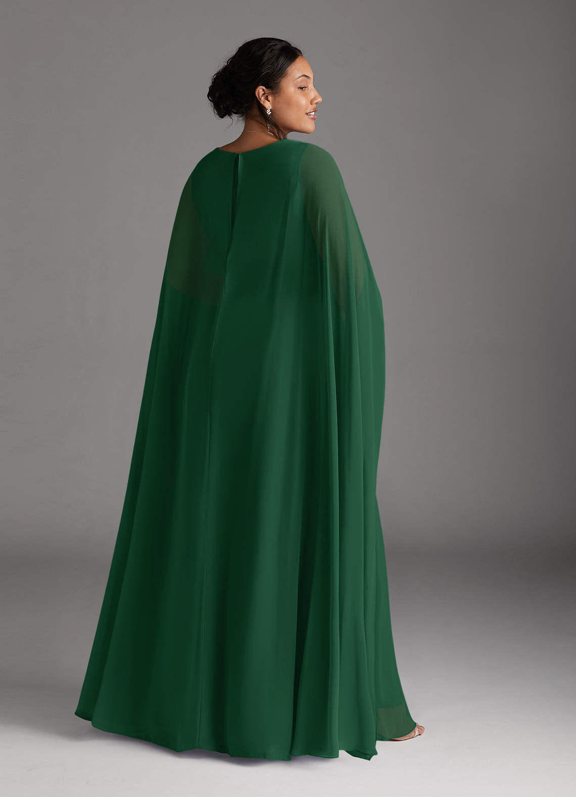Azazie Isa Mother of the Bride Dresses Dark Green A-Line V-Neck Pleated Chiffon Dress image7