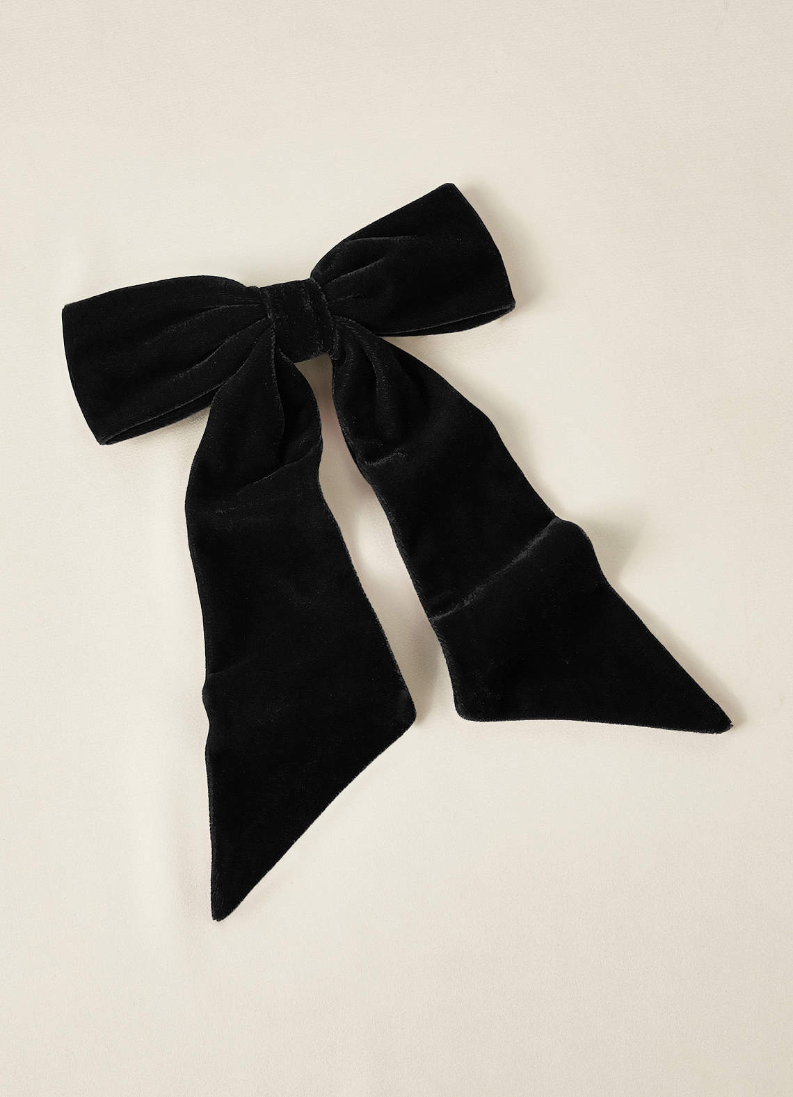 front Matching Color Velvet Bow Hair Clip