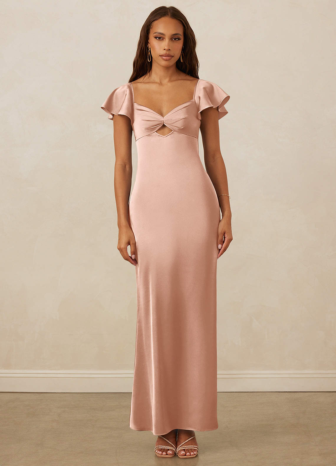 Christian Siriano Bridal for Azazie 1005 Brautjungfernkleider Etui Herzausschnitt Stretch-Satin Kleid Roségold image1