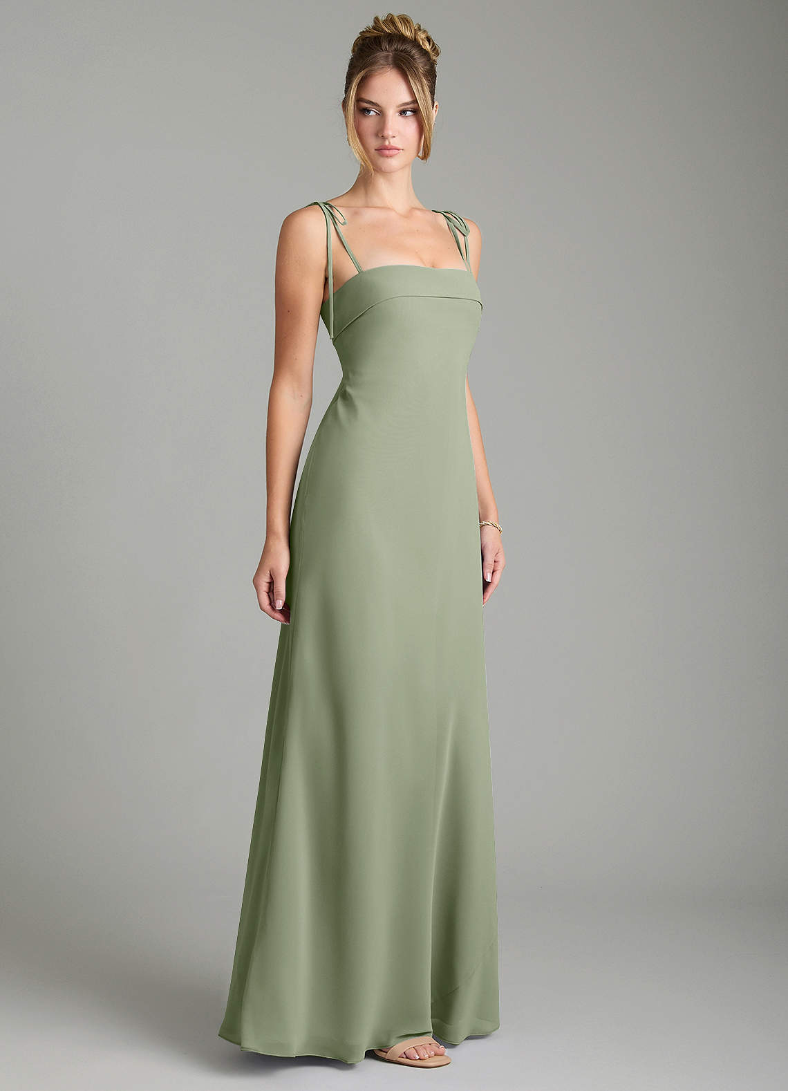 pistachio coloured bridesmaid dresses Azazie Ellia Size:20 AUS