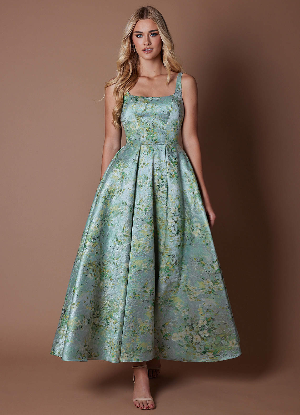beautiful sage green dress Long Quinceanera Dress 3D Flower Ball Gown