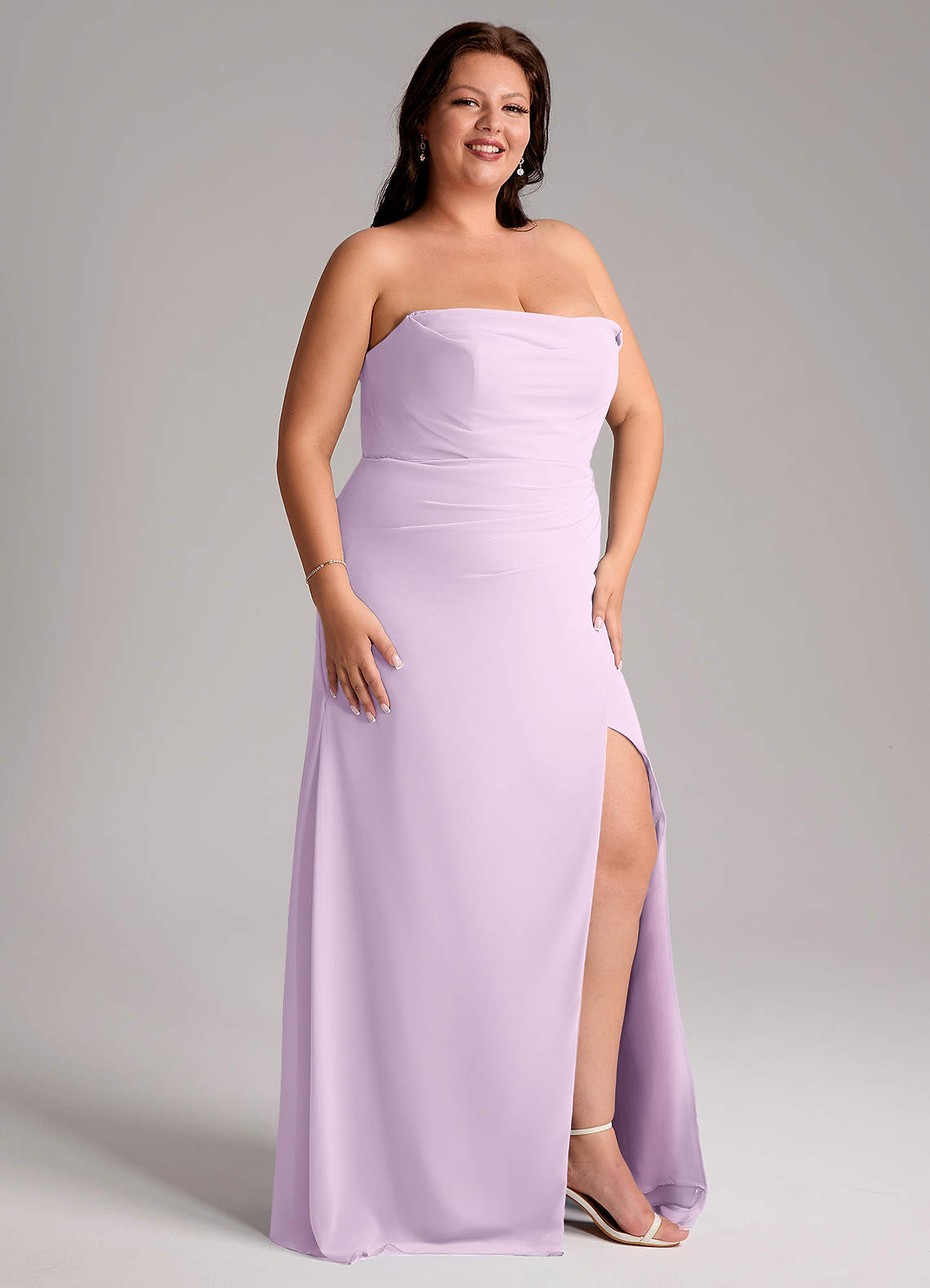 Azazie Leonis Frosted Lilac Bridesmaid Dresses Azazie