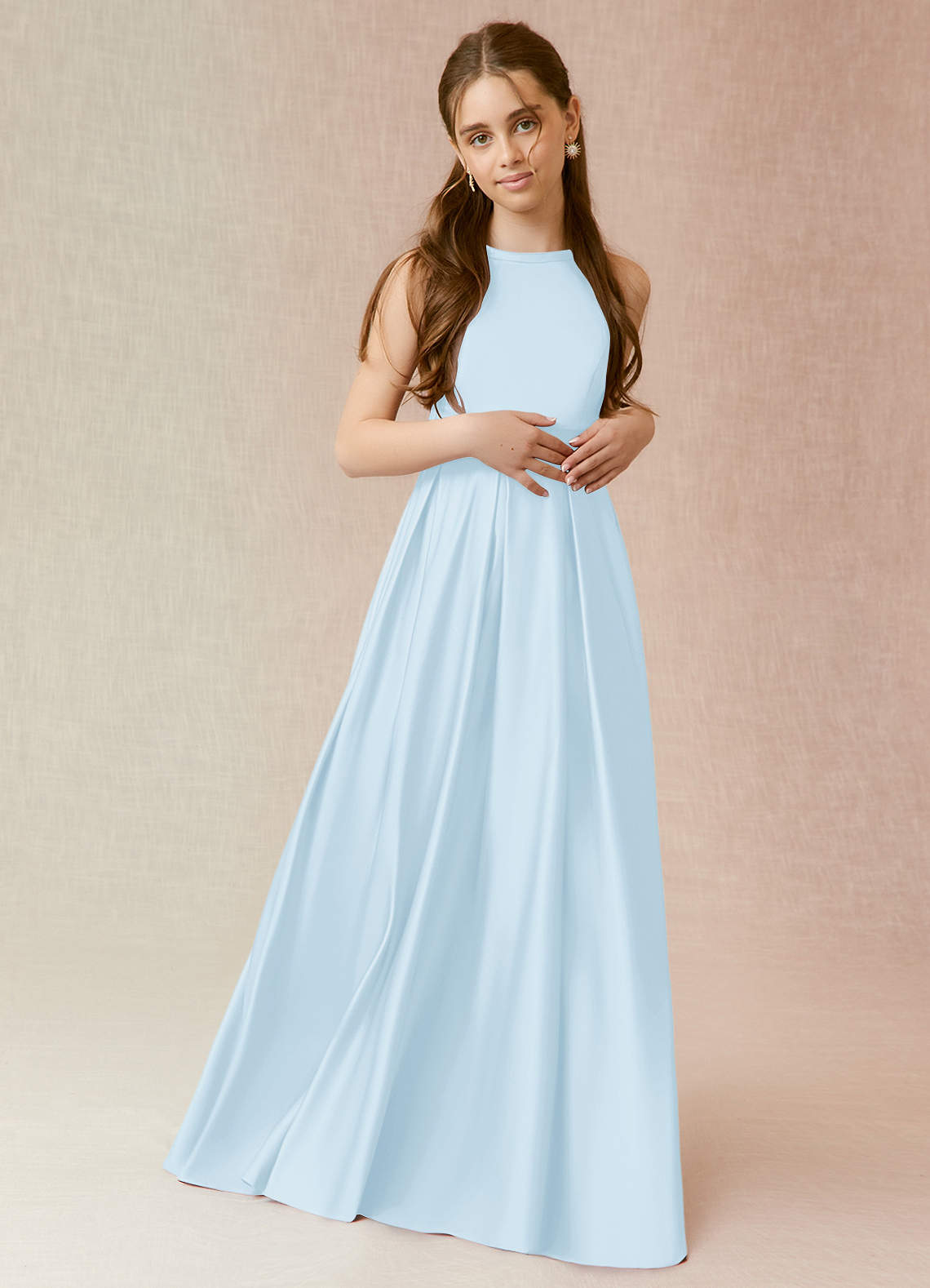 Azazie Arianthe Junior Bridesmaid Dress in Sky Blue | Azazie