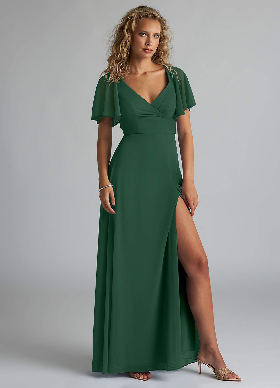 dark green mesh dress Monet Mesh Maxi Dress - Dynamite - Green