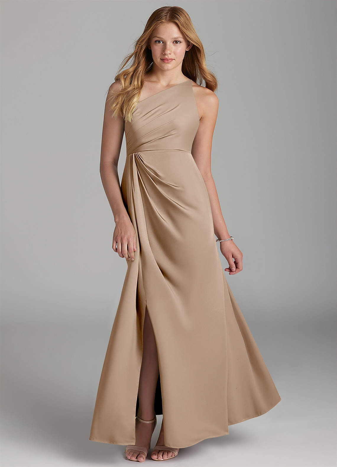 brown junior bridesmaid dresses Silk Junior Bridesmaid Dress 9 / Light Pink