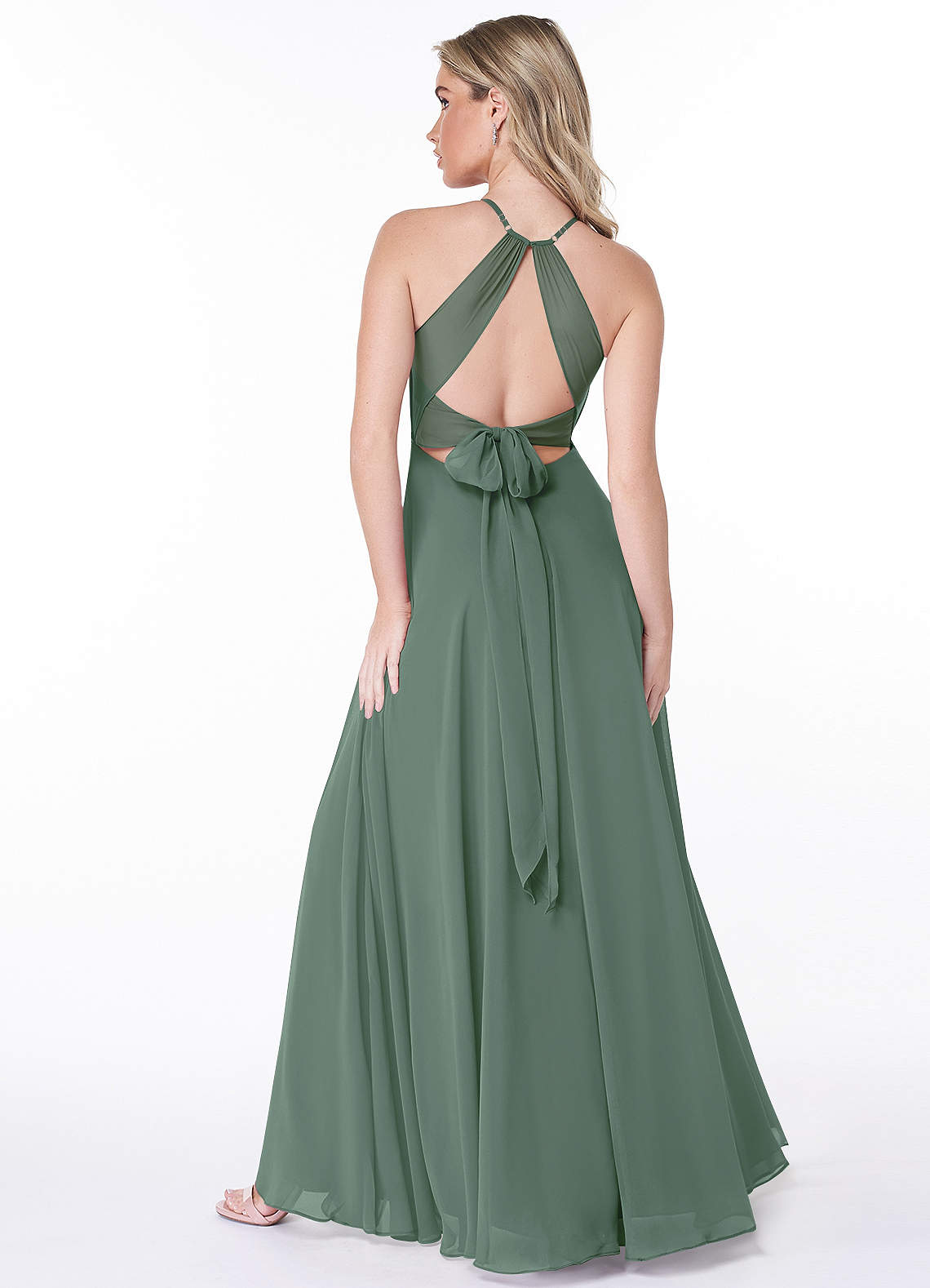 Azazie Evalleen Eucalyptus Chiffon Bridesmaid Dresses