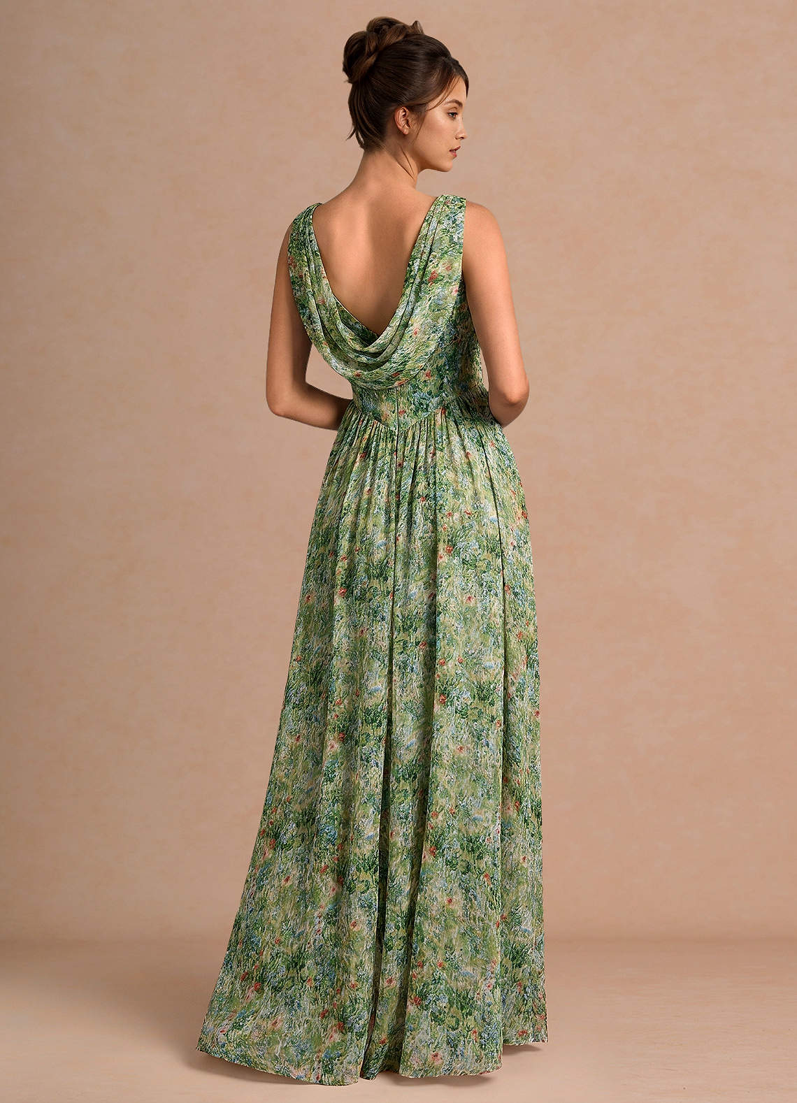 Aurore Green Floral Maxi Dress image1