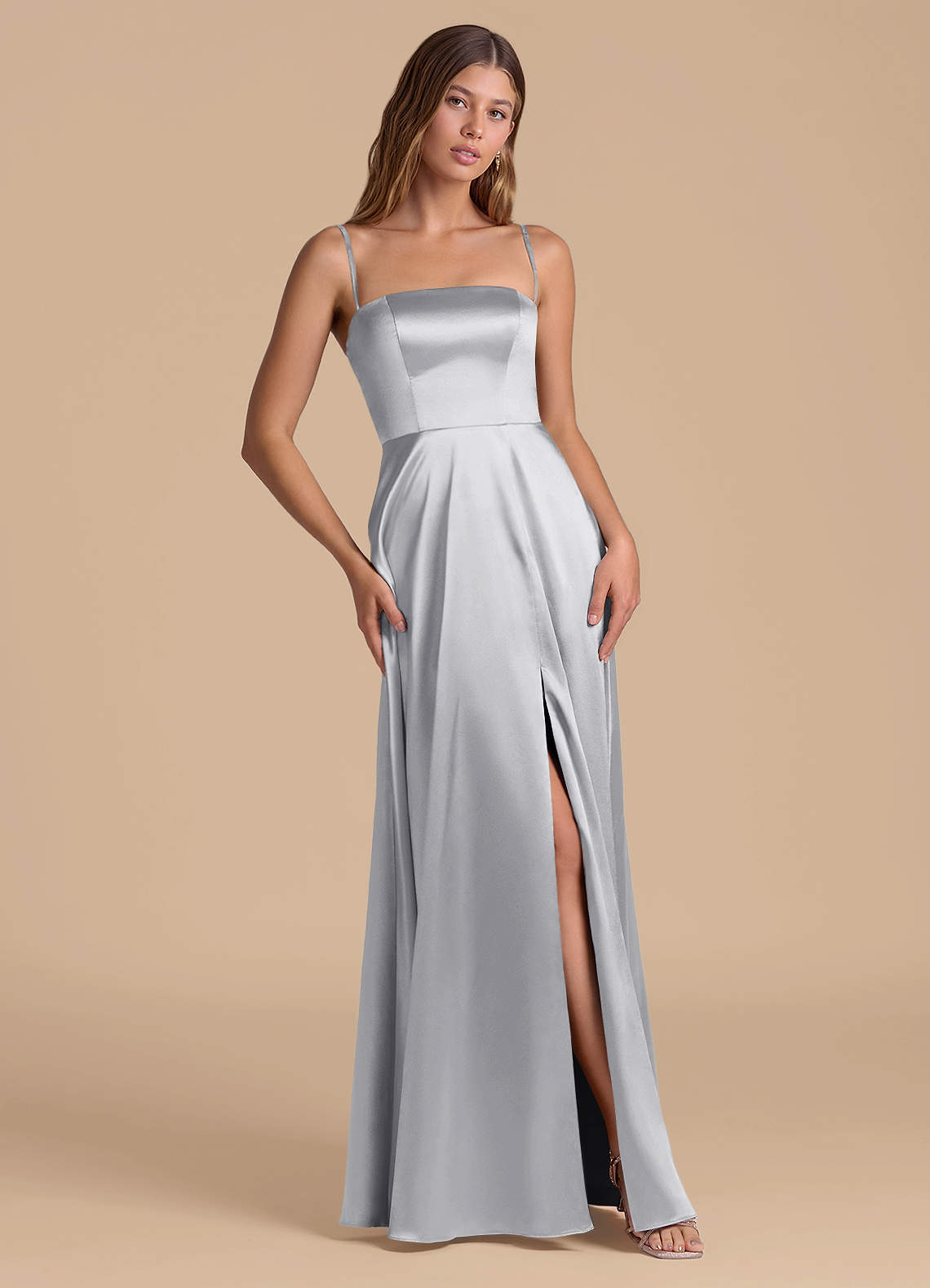 grey strapless bridesmaid dresses Azazie Wren Morilee dress