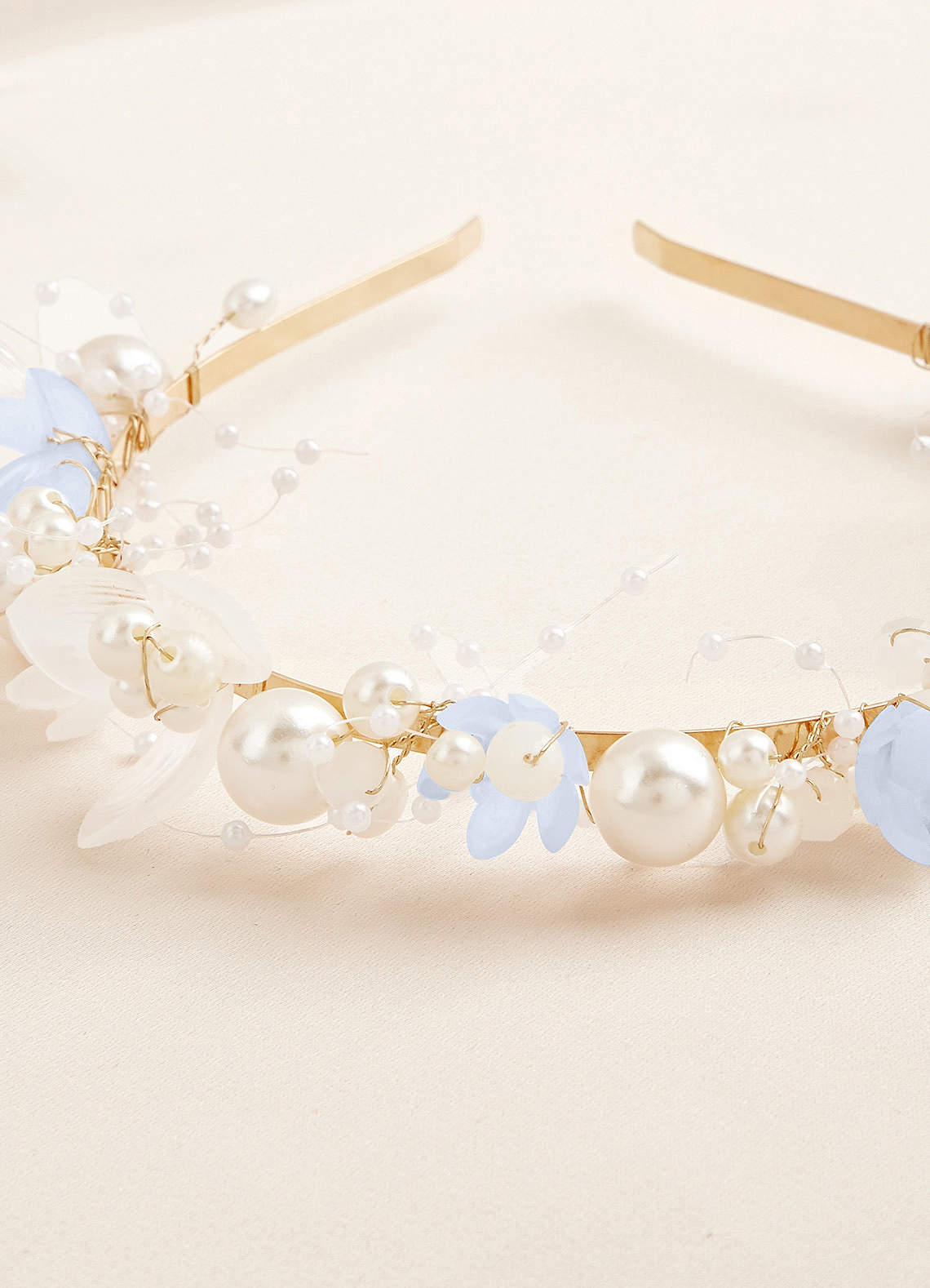 front Pearl Floral Headband