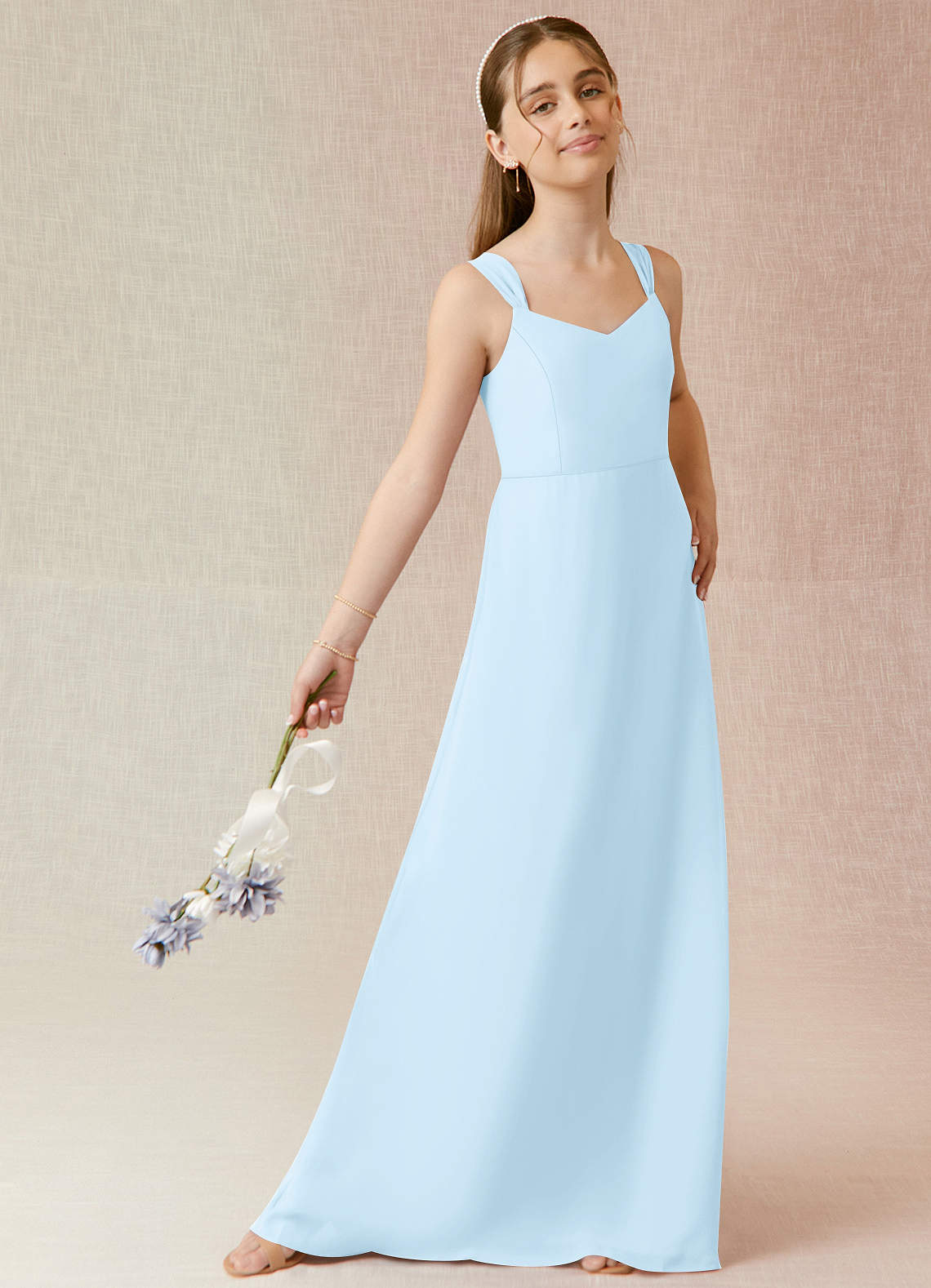 Kids blue 2025 bridesmaid dresses