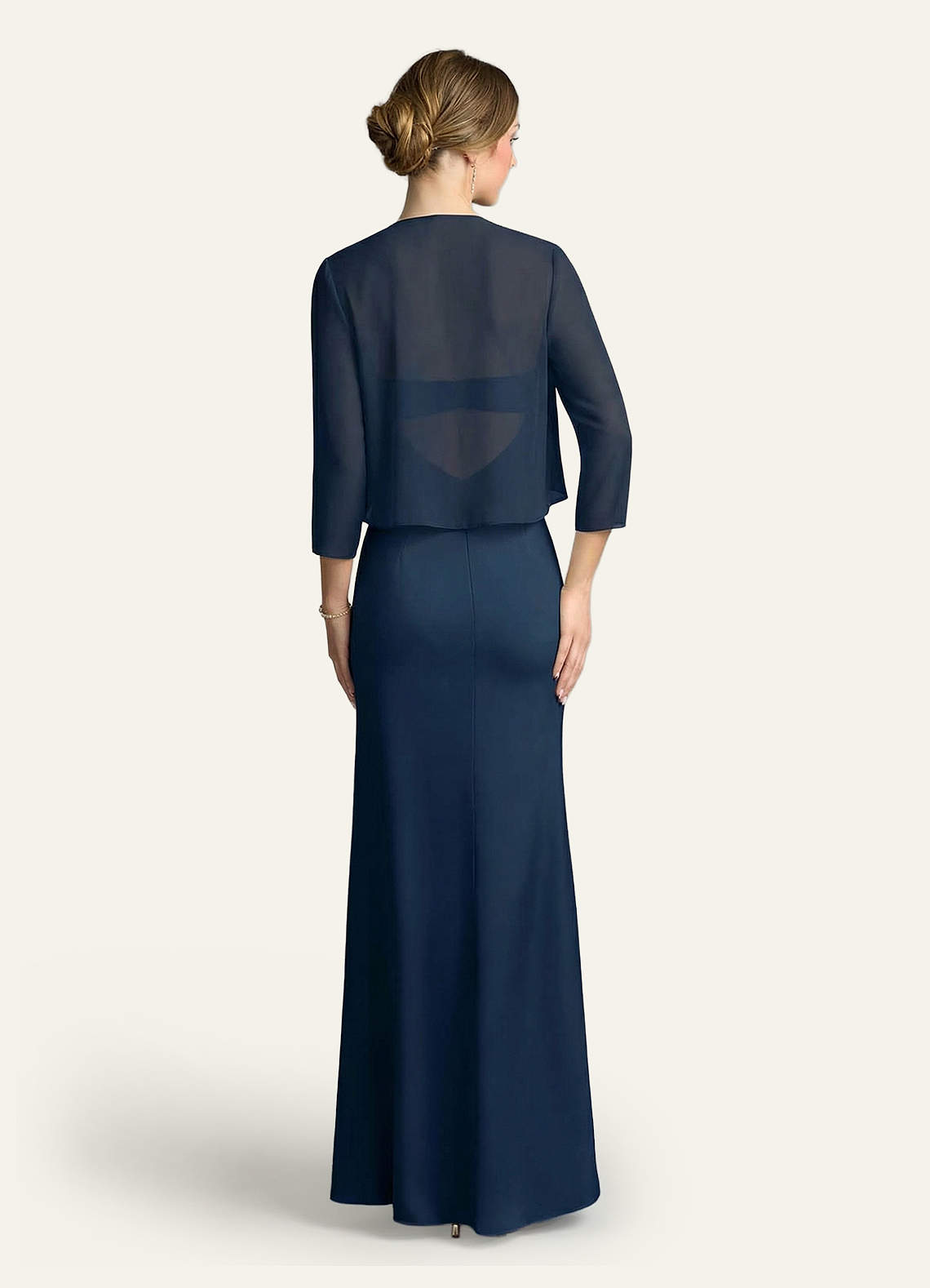 front Azazie Matching Color Fisher Chiffon Wrap