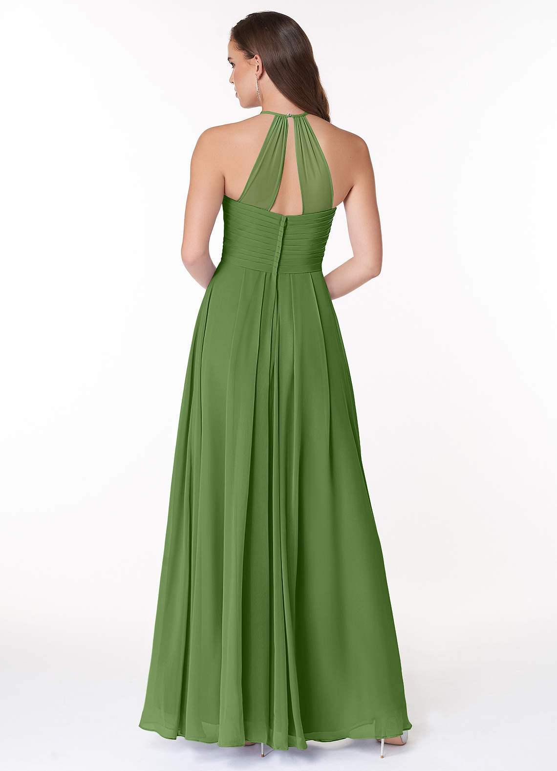 azazie ginger bridesmaid dress Azazie Plus Size A-Line Halter Neck Floor-Length Chiffon Bridesmaid Dresses