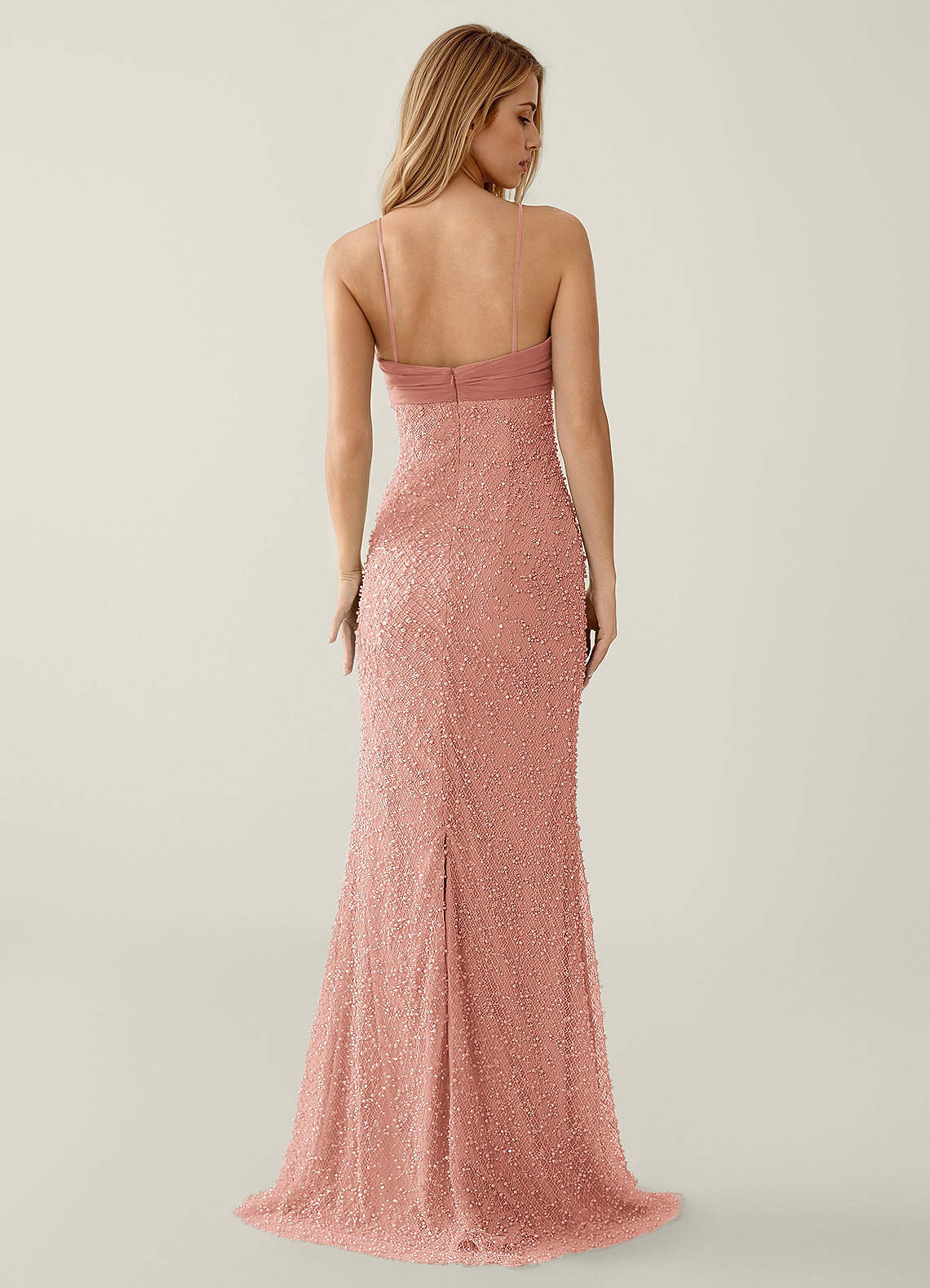 pink embellished prom dress Azazie 2026 Corset Ruffles A-Line Prom Dress Blushing Pink Gown