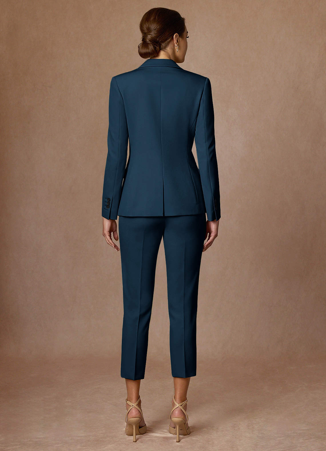 front Kennedy Dark Navy Refined Weave  Performance Dress Pants